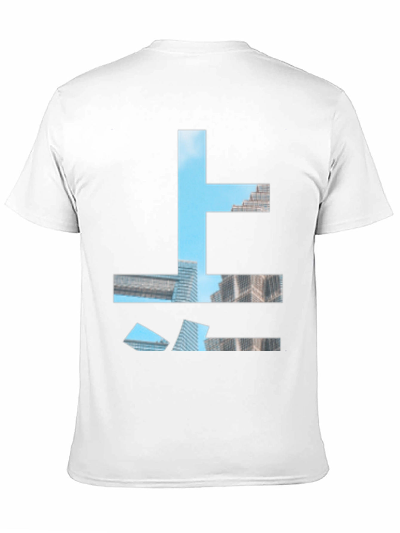 Black Urban Abstract Graphic Tee - Modern Black T-Shirt view 11