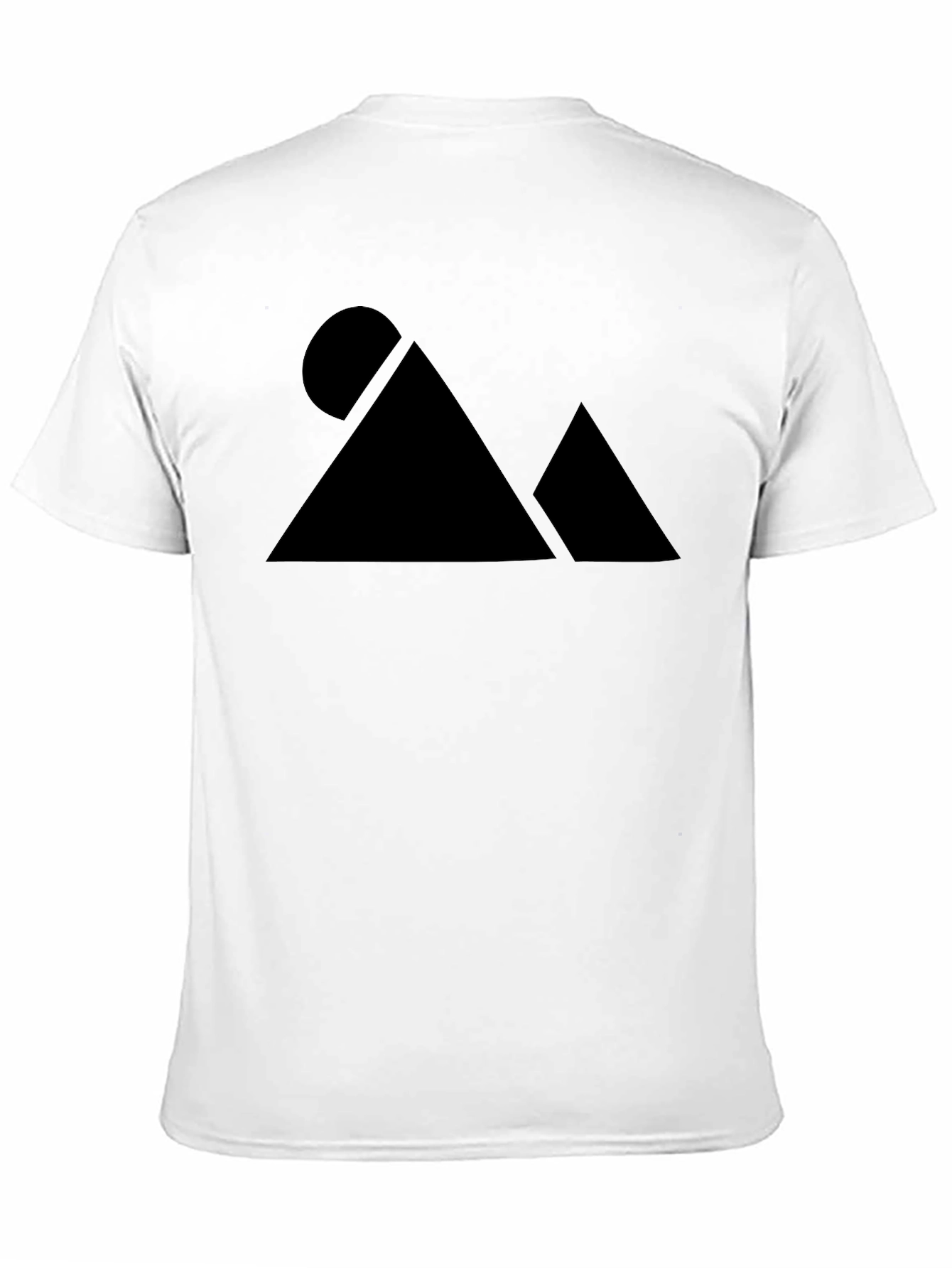 Black Geometric Mountain Black T-Shirt - Adventure Style view 11