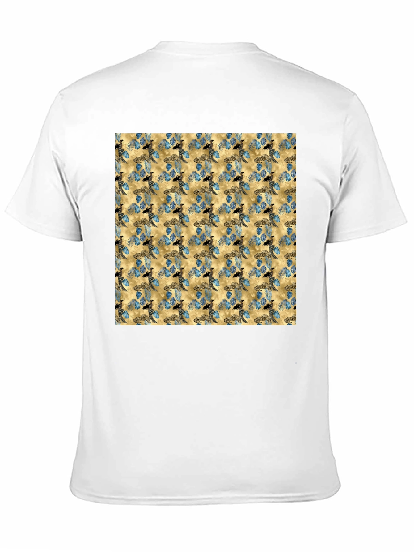 Black Turtle Pattern Black T-Shirt view 11