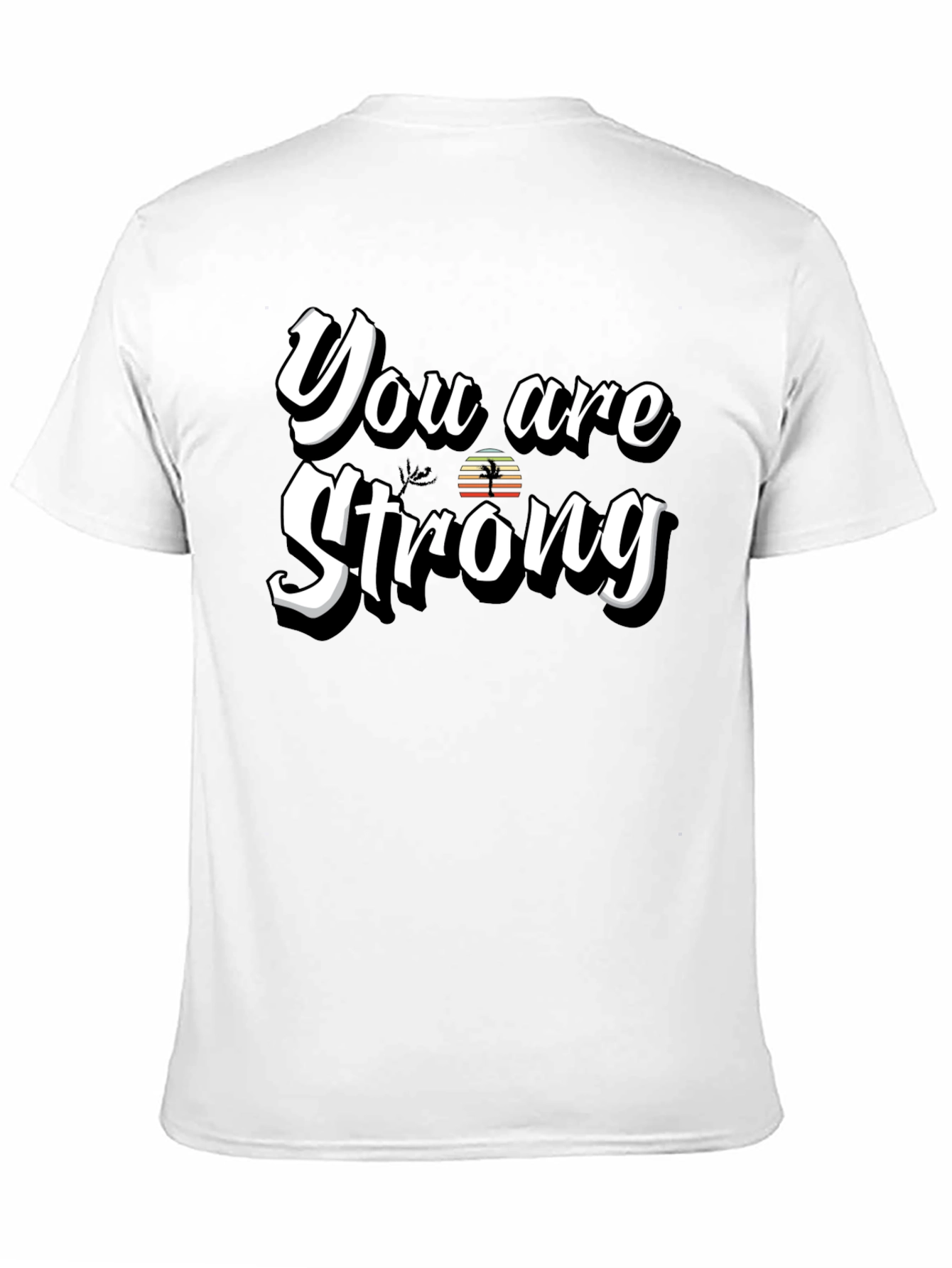 Black You Are Strong Graphic T-Shirt - Motivational Design view 11