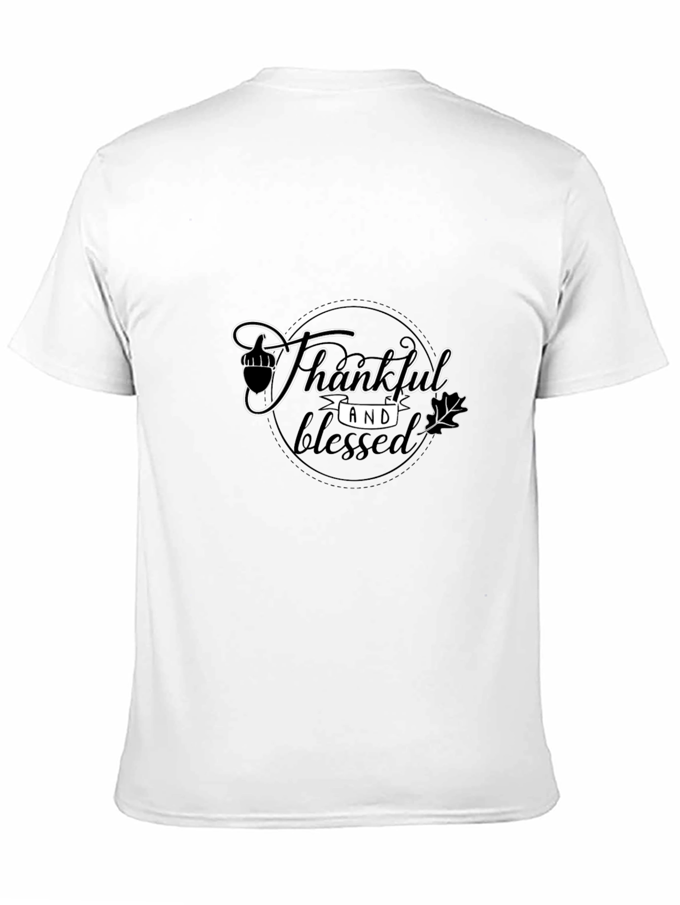 Black Thankful and Blessed Black Graphic Tee view 11