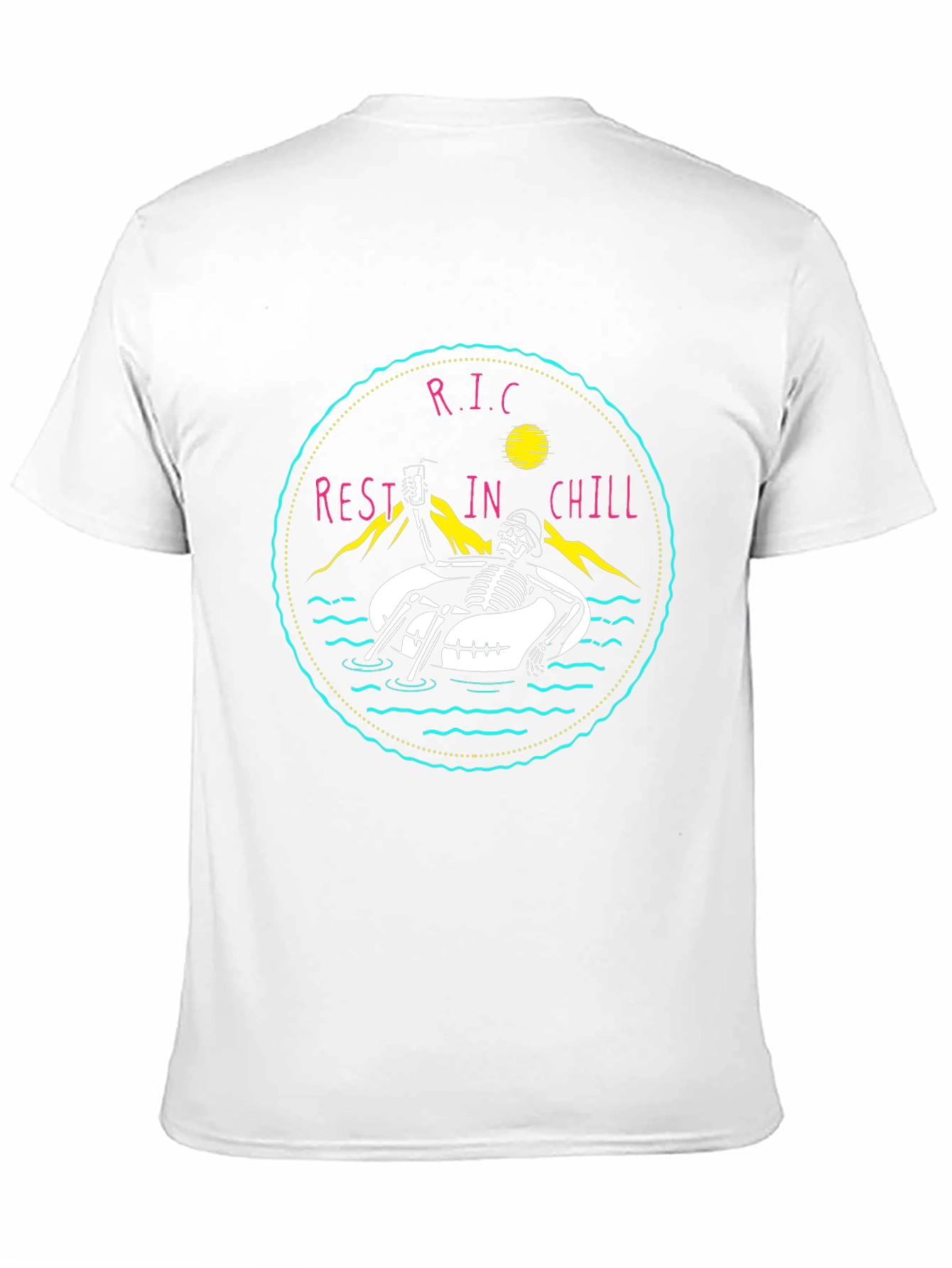 Black Rest in Chill Skeleton Graphic T-Shirt view 11