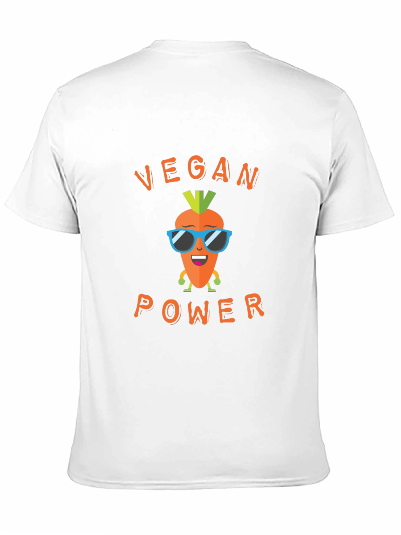 Black Vegan Power Graphic Tee - Carrot Cartoon view 11