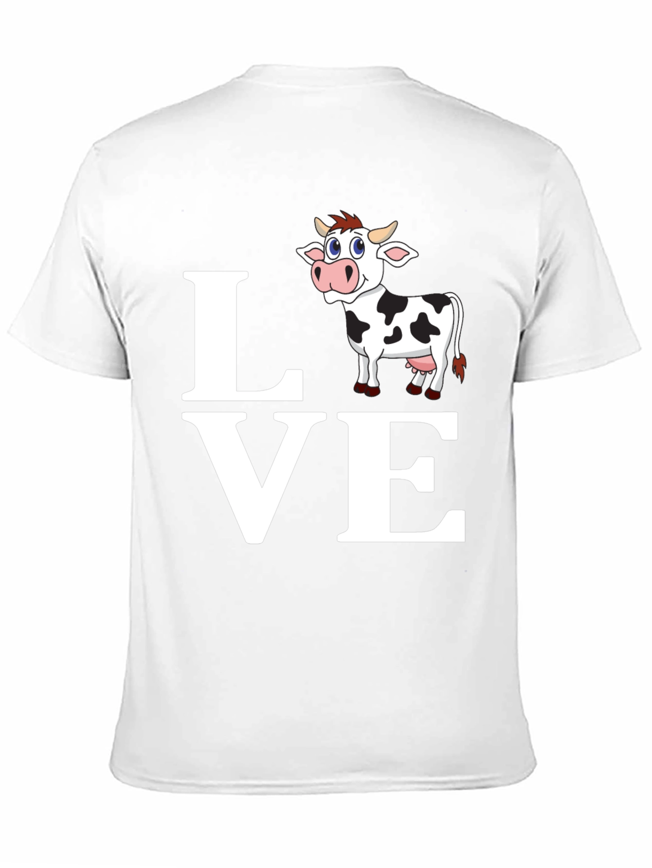 Black Cute Cow Lover T-Shirt - Black Cotton Blend view 11