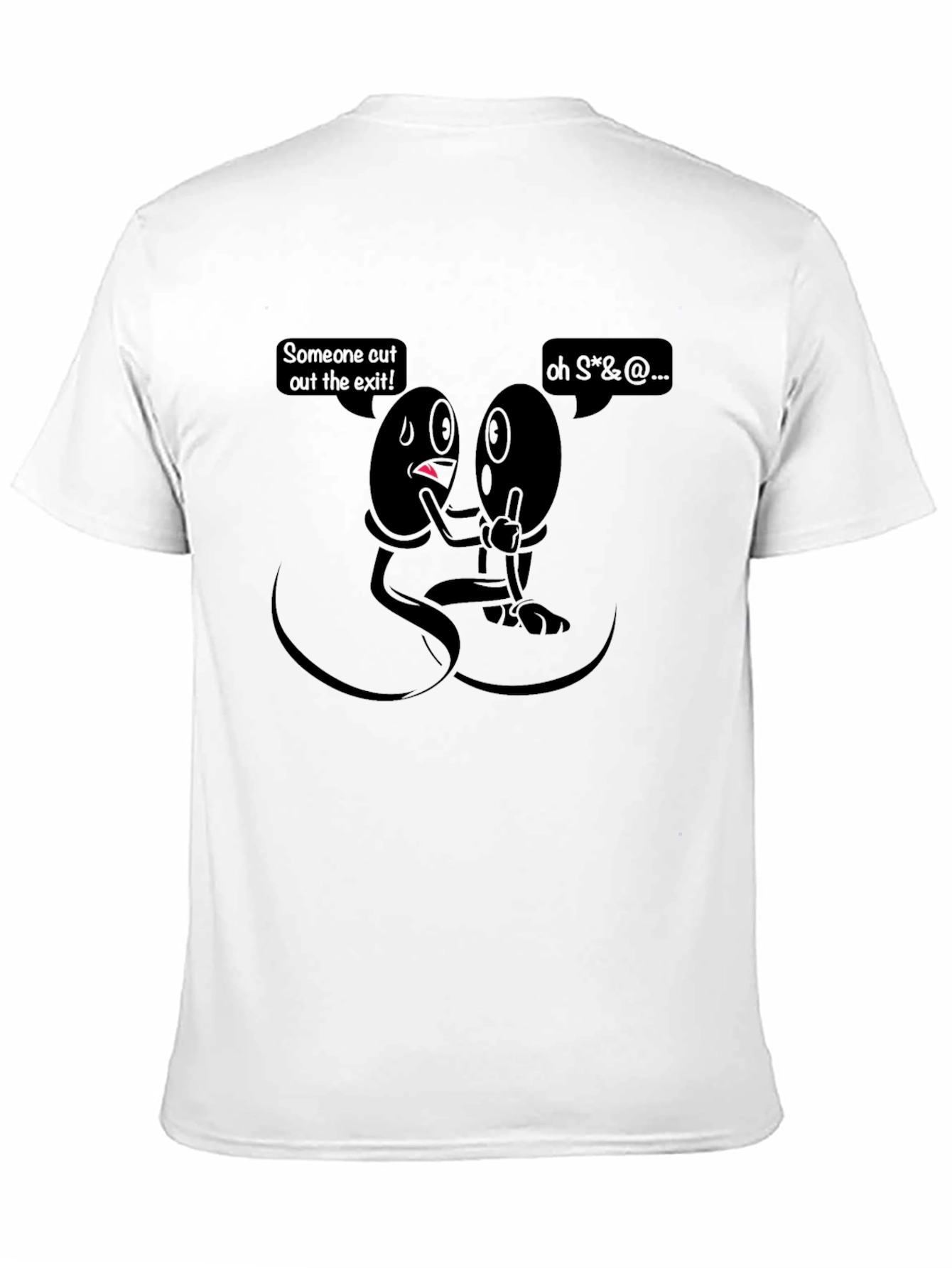 Black Humorous Anatomy T-Shirt - "The Exit!" view 11