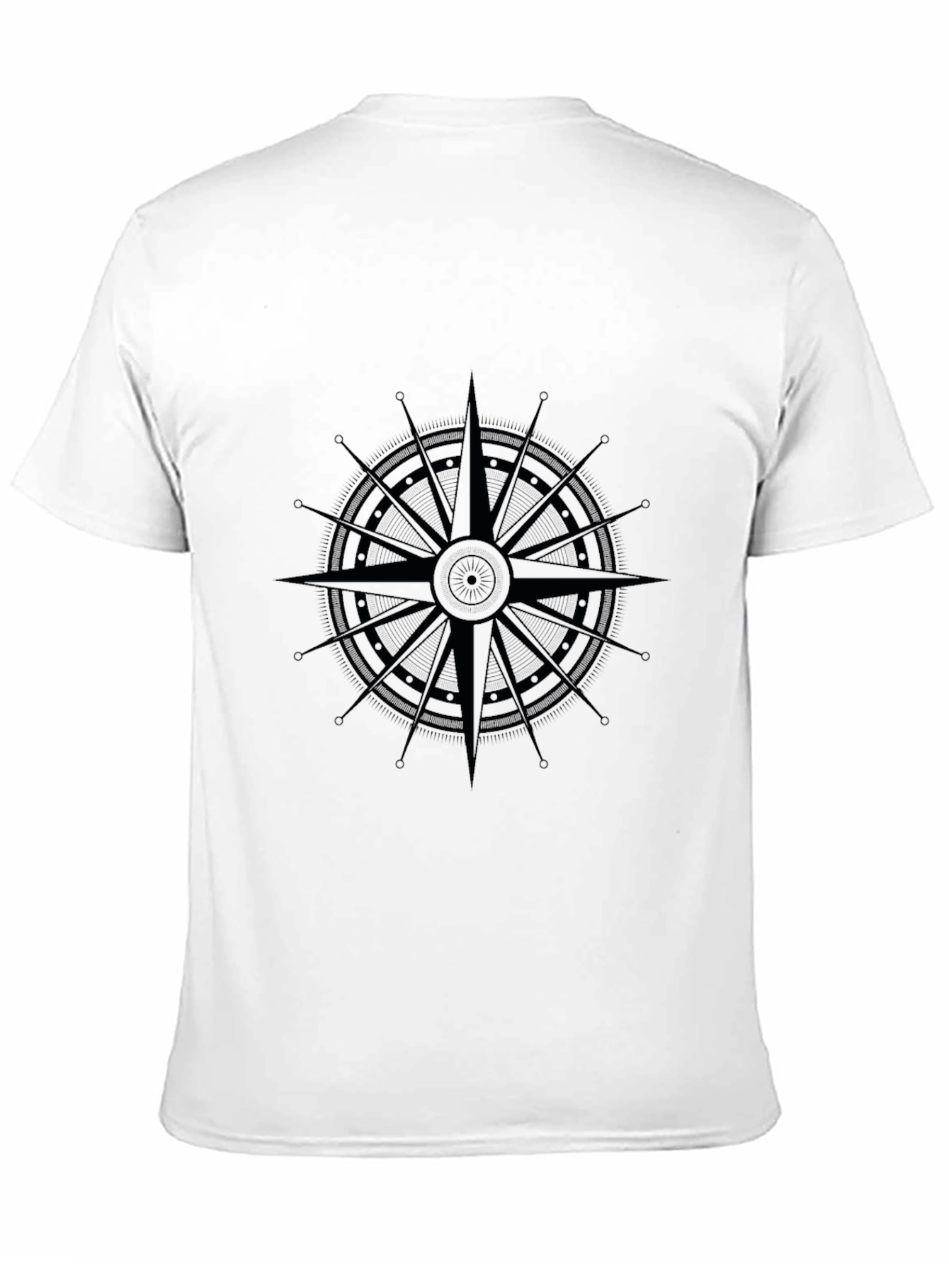 Black Men's Black Compass Graphic Tee view 11