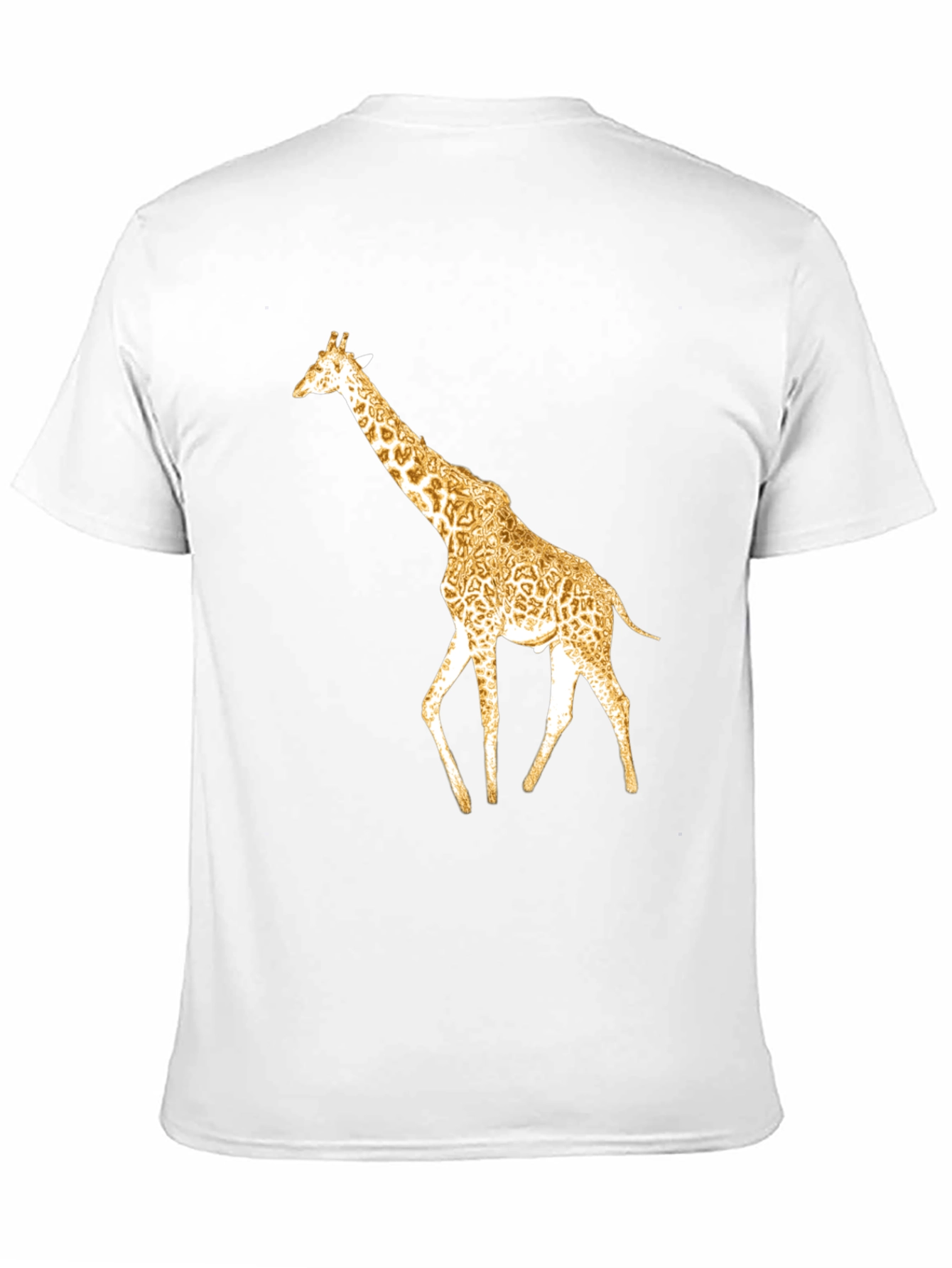 Black Stylish Giraffe Print Black T-Shirt view 11