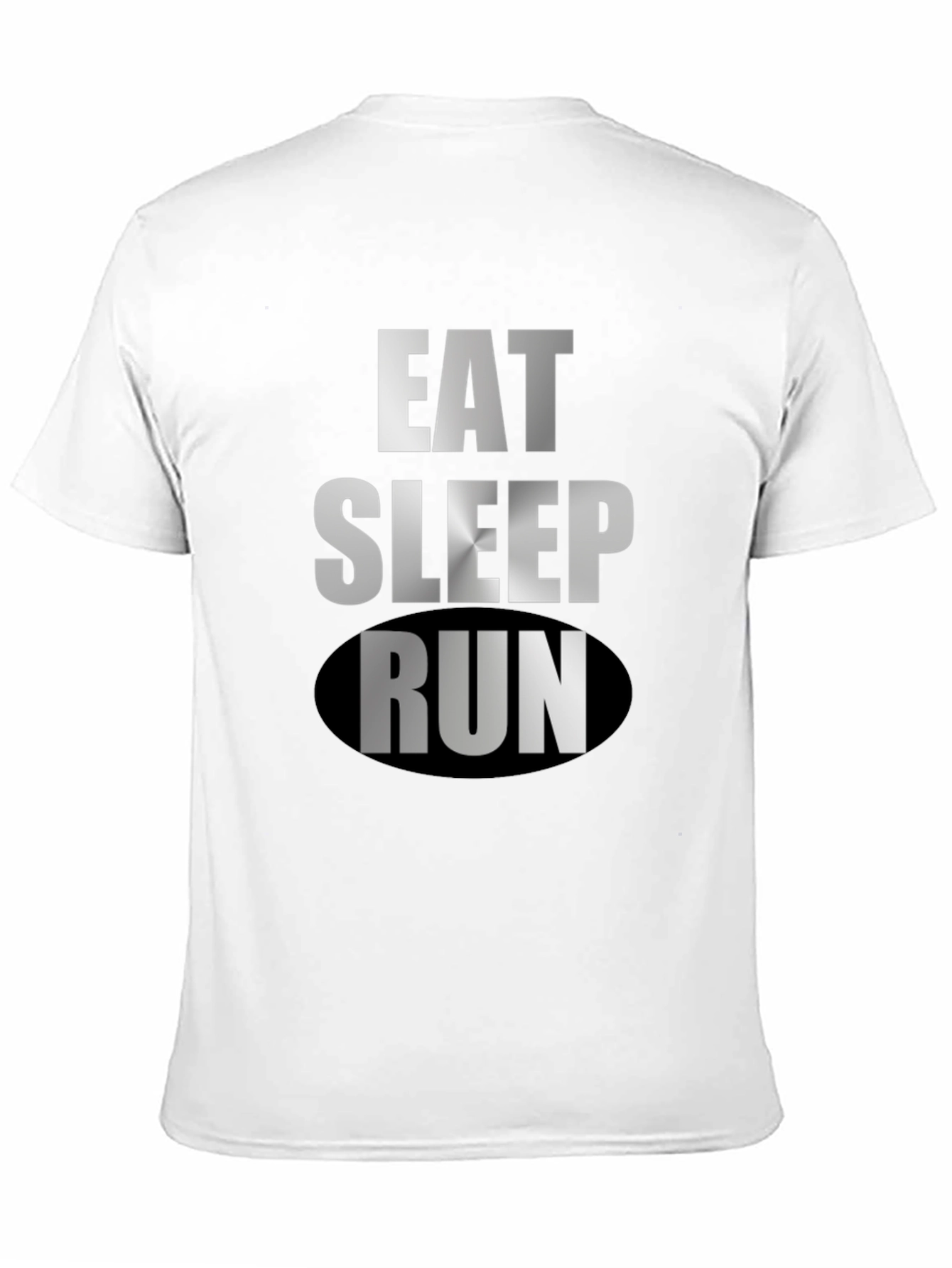 Black Eat Sleep Run Black Graphic Tee view 11