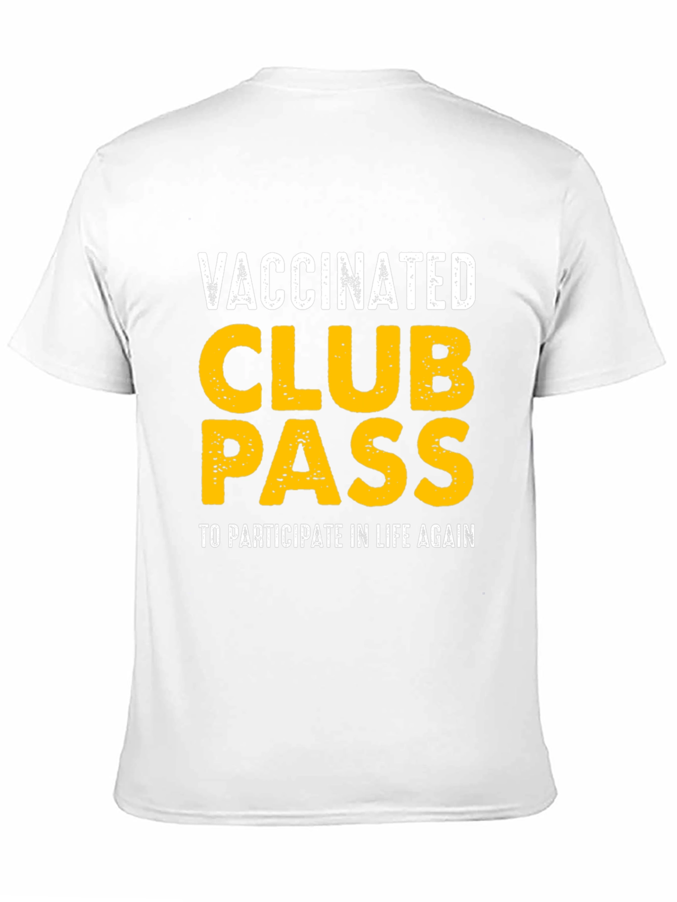 Black Vaccinated Club Pass Black T-Shirt view 11