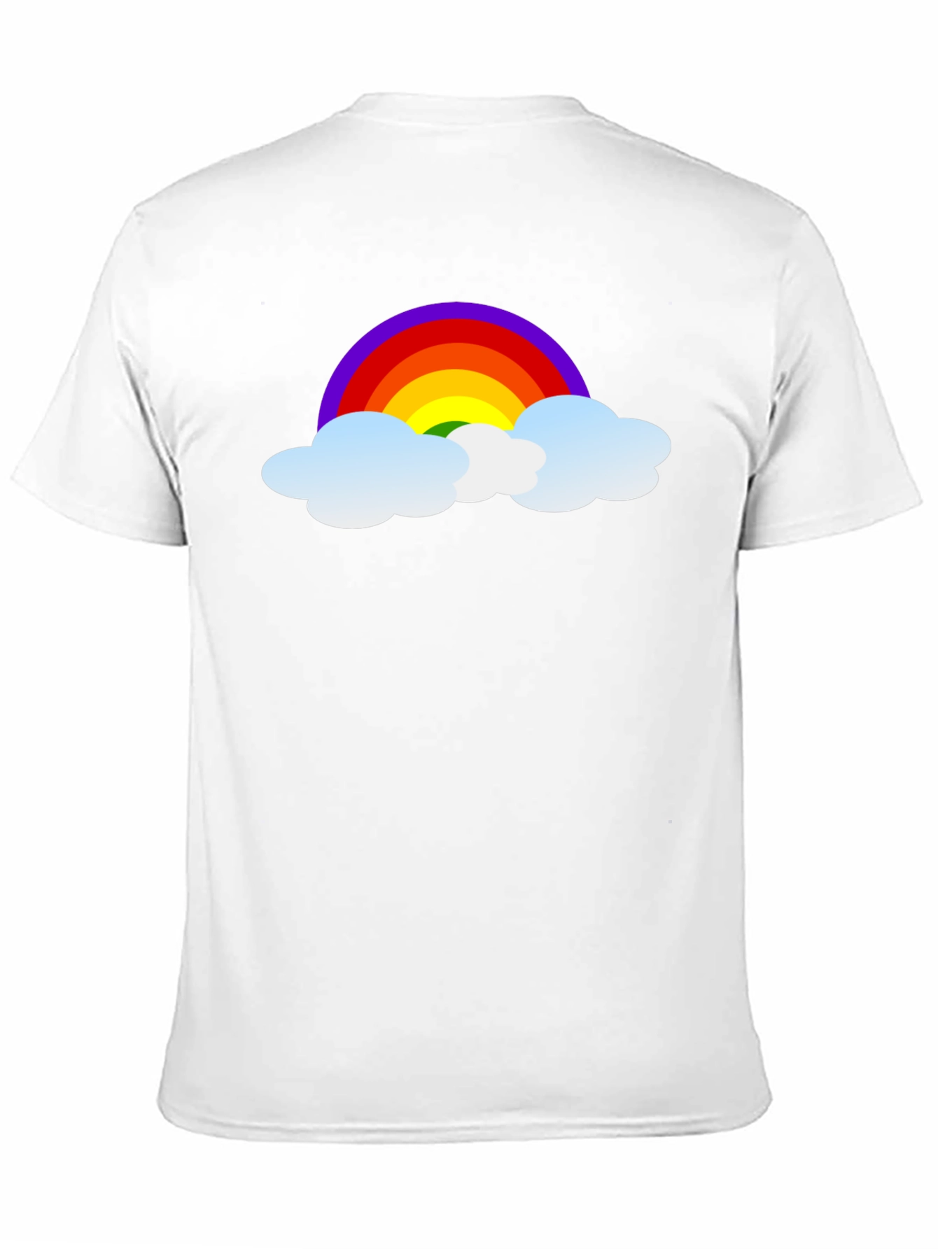 Black Rainbow Cloud Graphic Tee - Black Cotton T-Shirt view 11