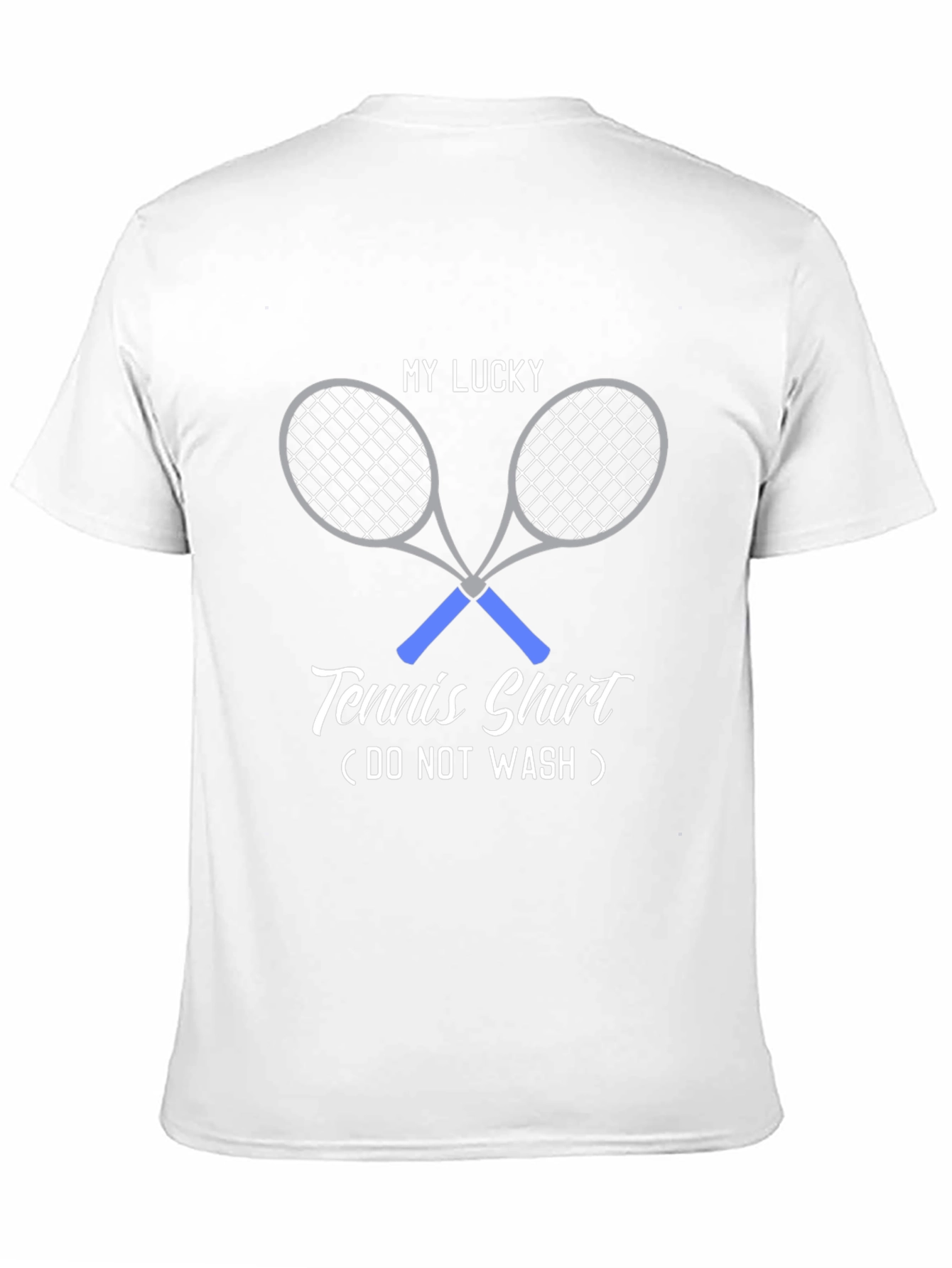 Black My Lucky Tennis Shirt - Novelty Graphic Tee view 11
