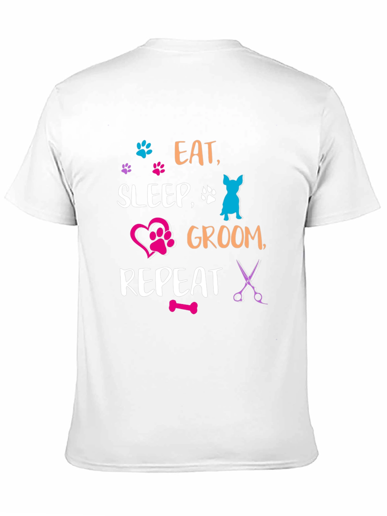 Black Eat Sleep Groom Repeat T-Shirt view 11