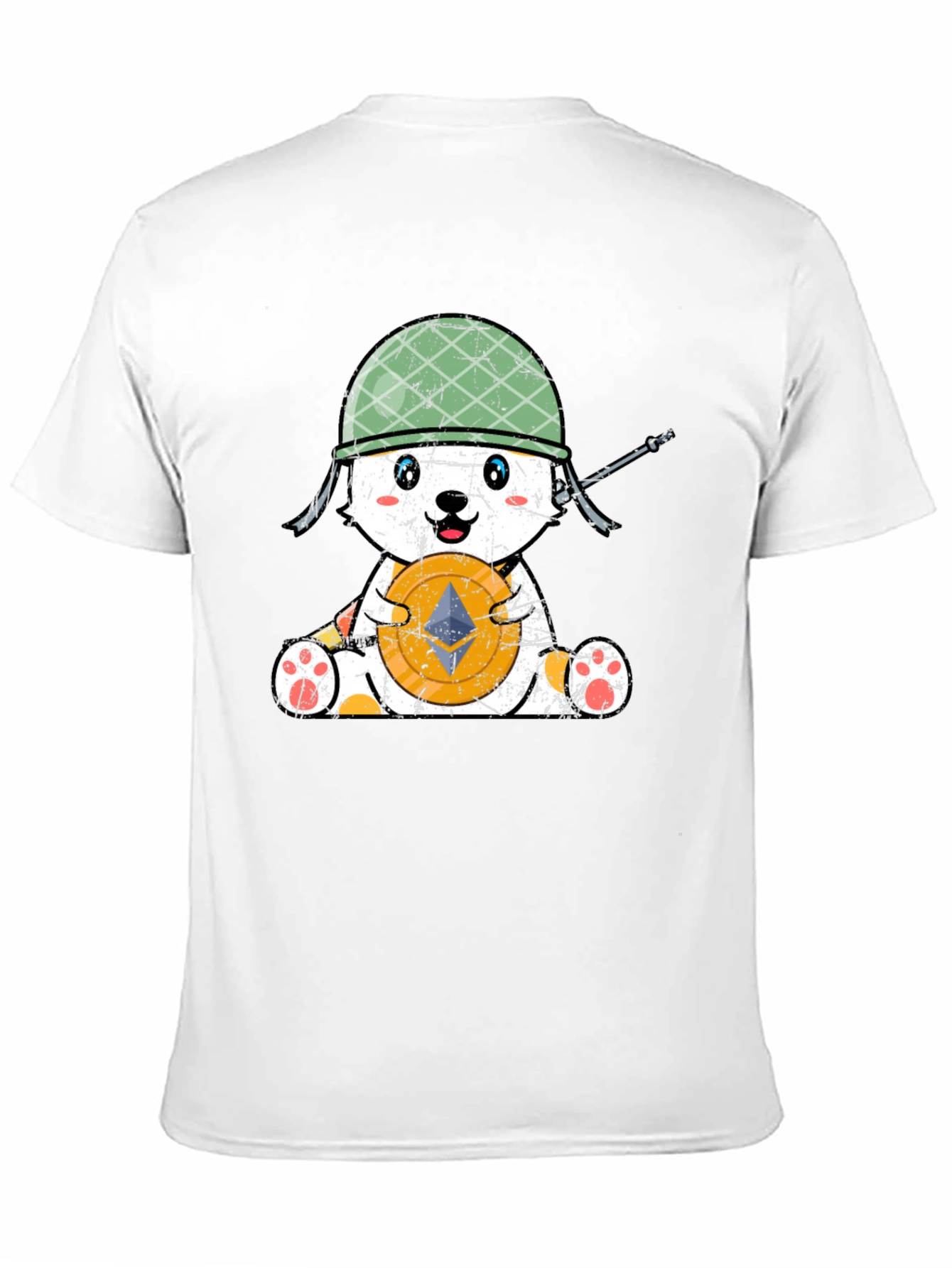Black Crypto Bear Soldier Graphic Tee view 11
