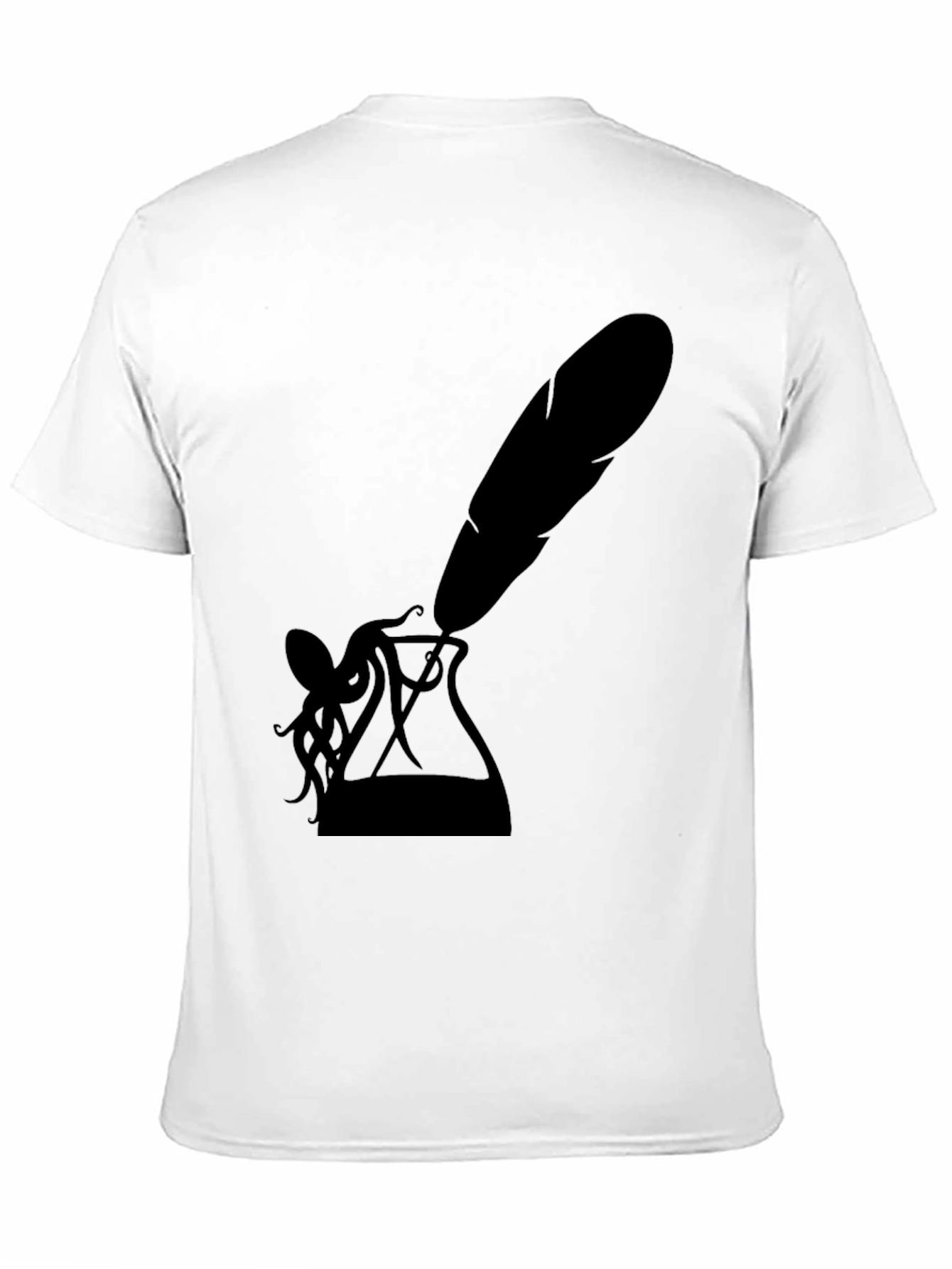 Black Octopus Quill Ink T-Shirt - Black Graphic Tee view 11