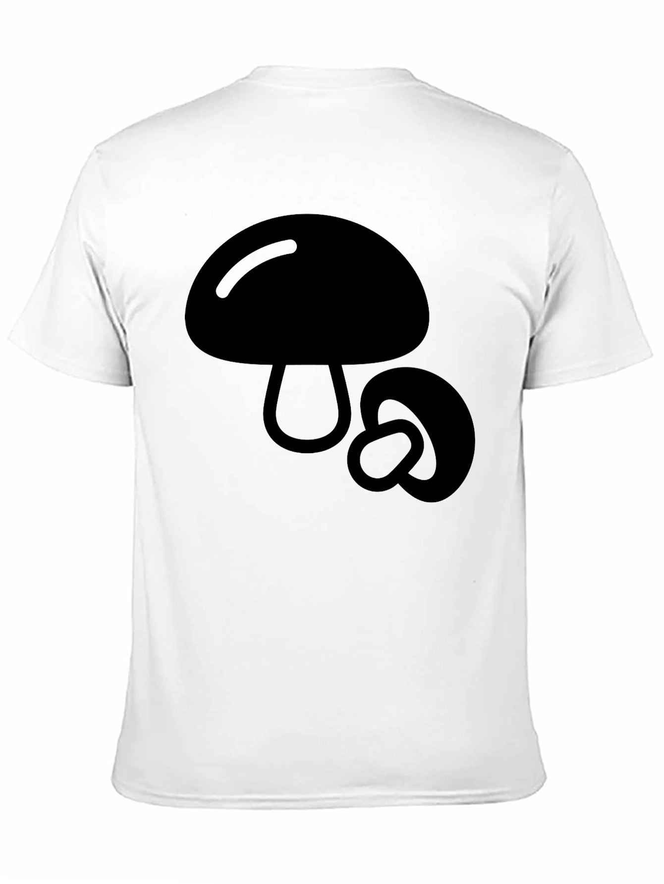 Black Mushroom Graphic Tee - Black Cotton Blend view 11