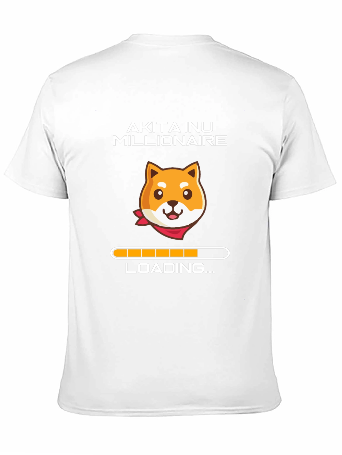 Black Akita Inu Millionaire Loading T-Shirt - Black view 11