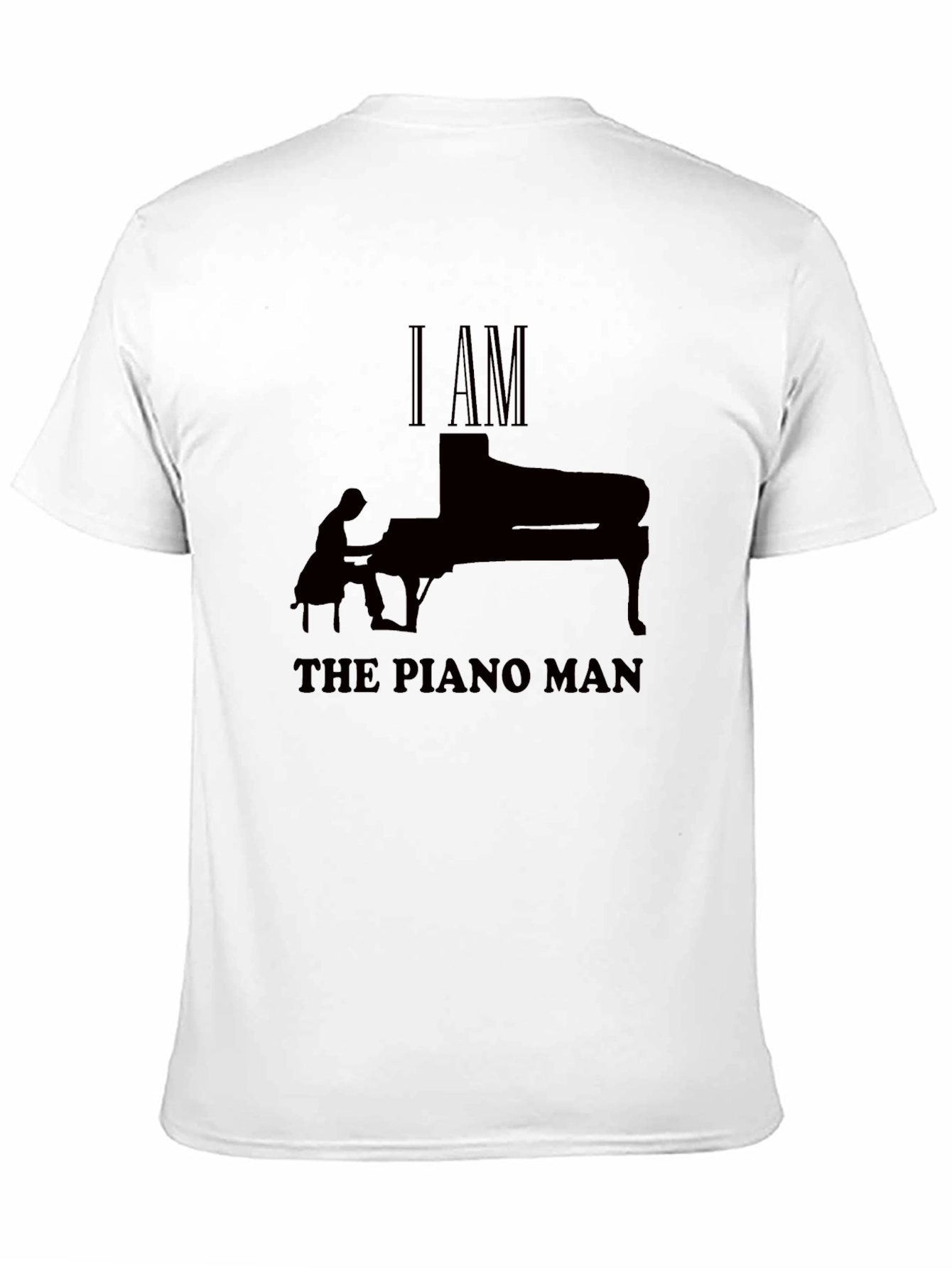 Black I AM THE PIANO MAN T-Shirt view 11