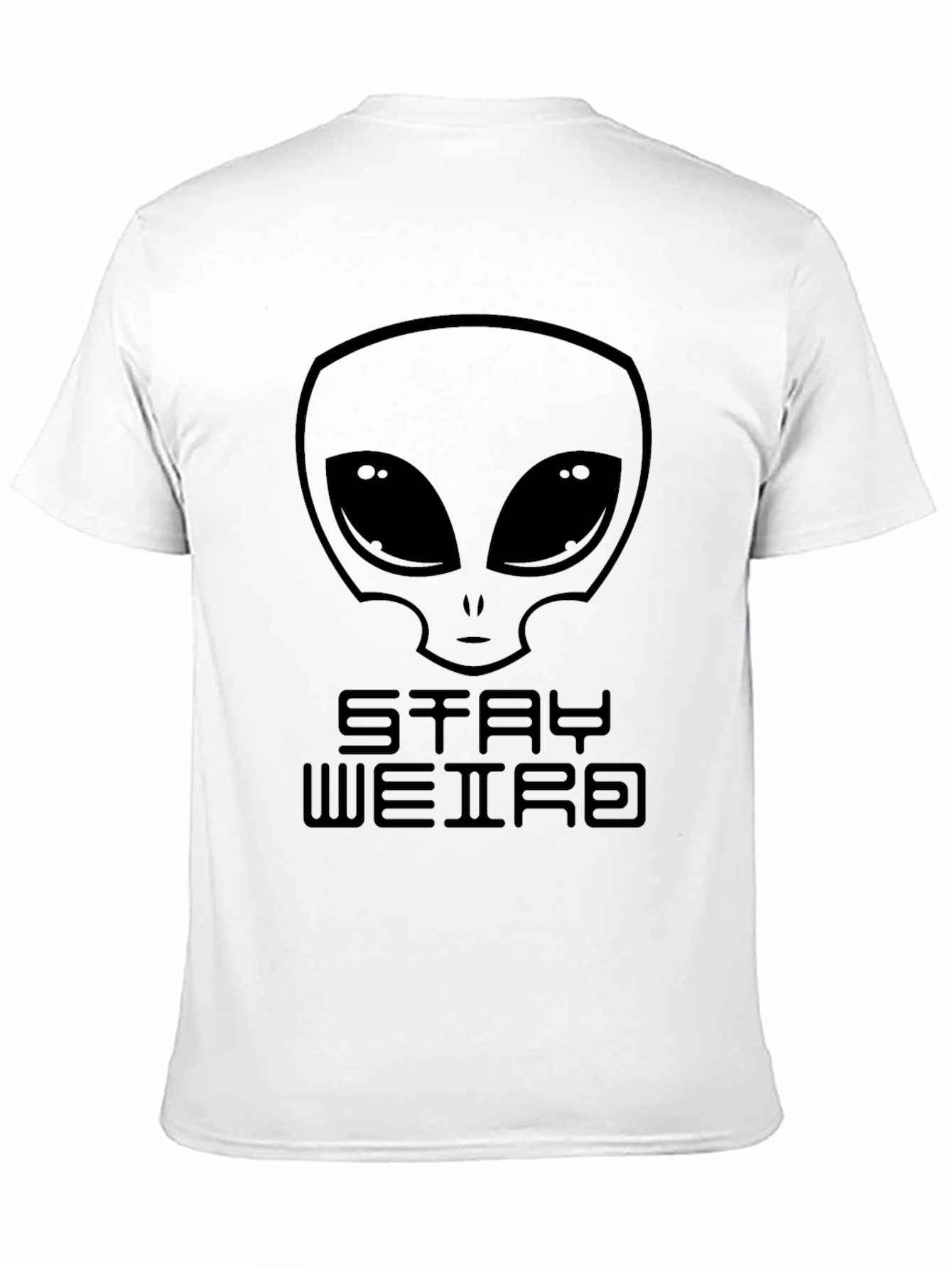 Black Stay Weird Alien Graphic T-Shirt view 11