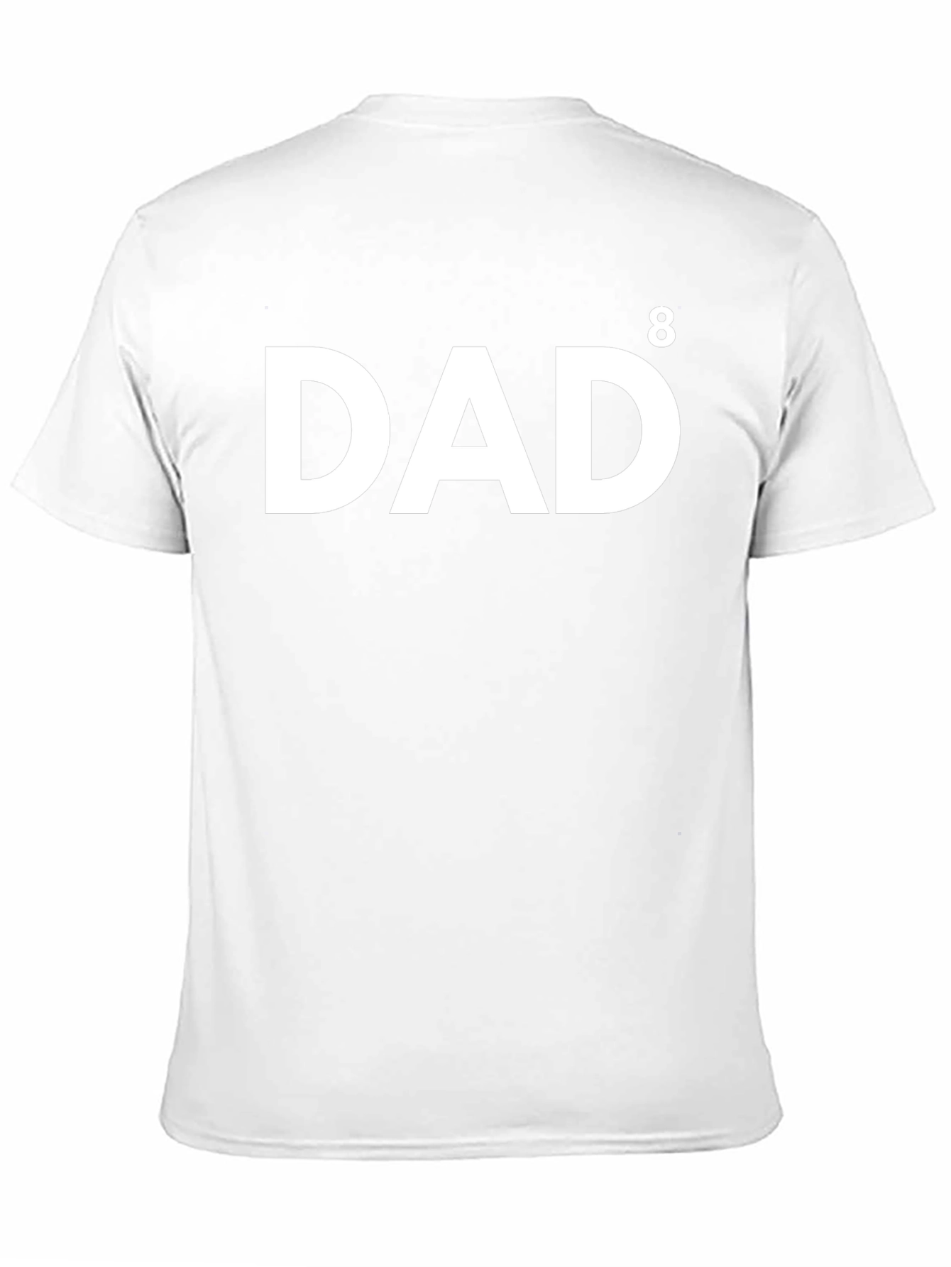 Black Dad to the Power of 8 Funny T-Shirt view 11