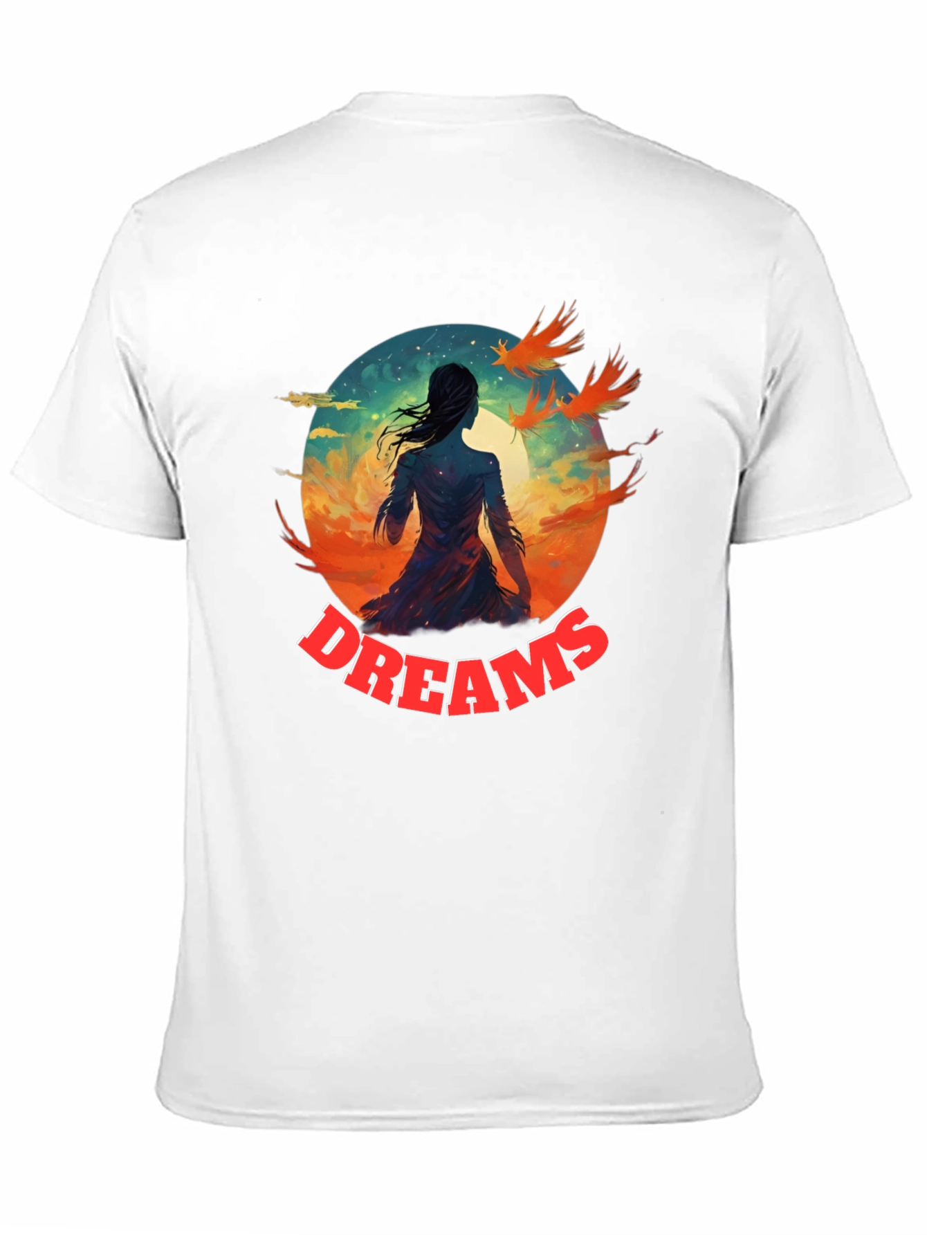 Black Dreams Graphic T-Shirt | Artistic Black Tee view 11