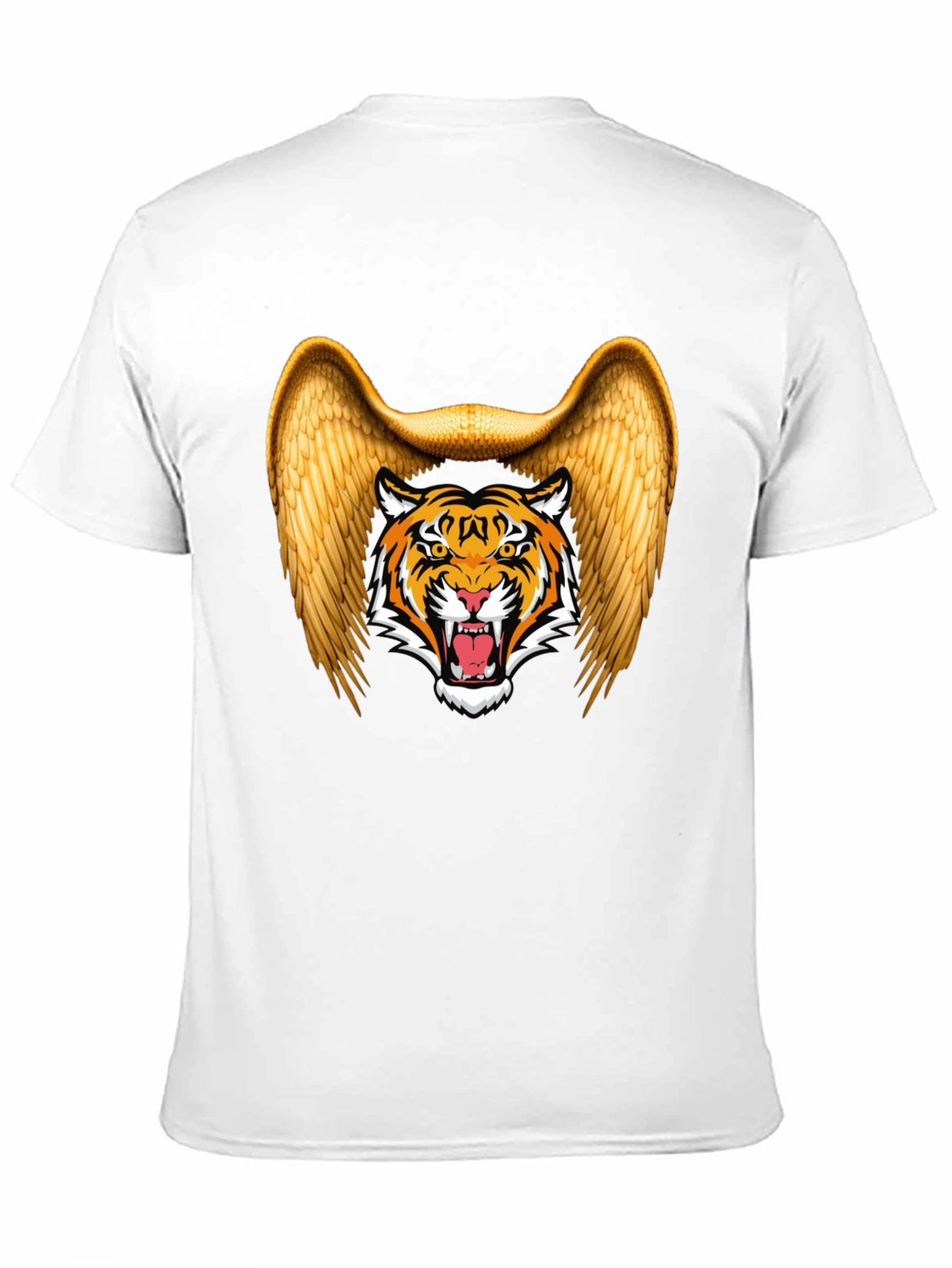 Black Winged Tiger Graphic Tee - Cool Black T-Shirt view 11