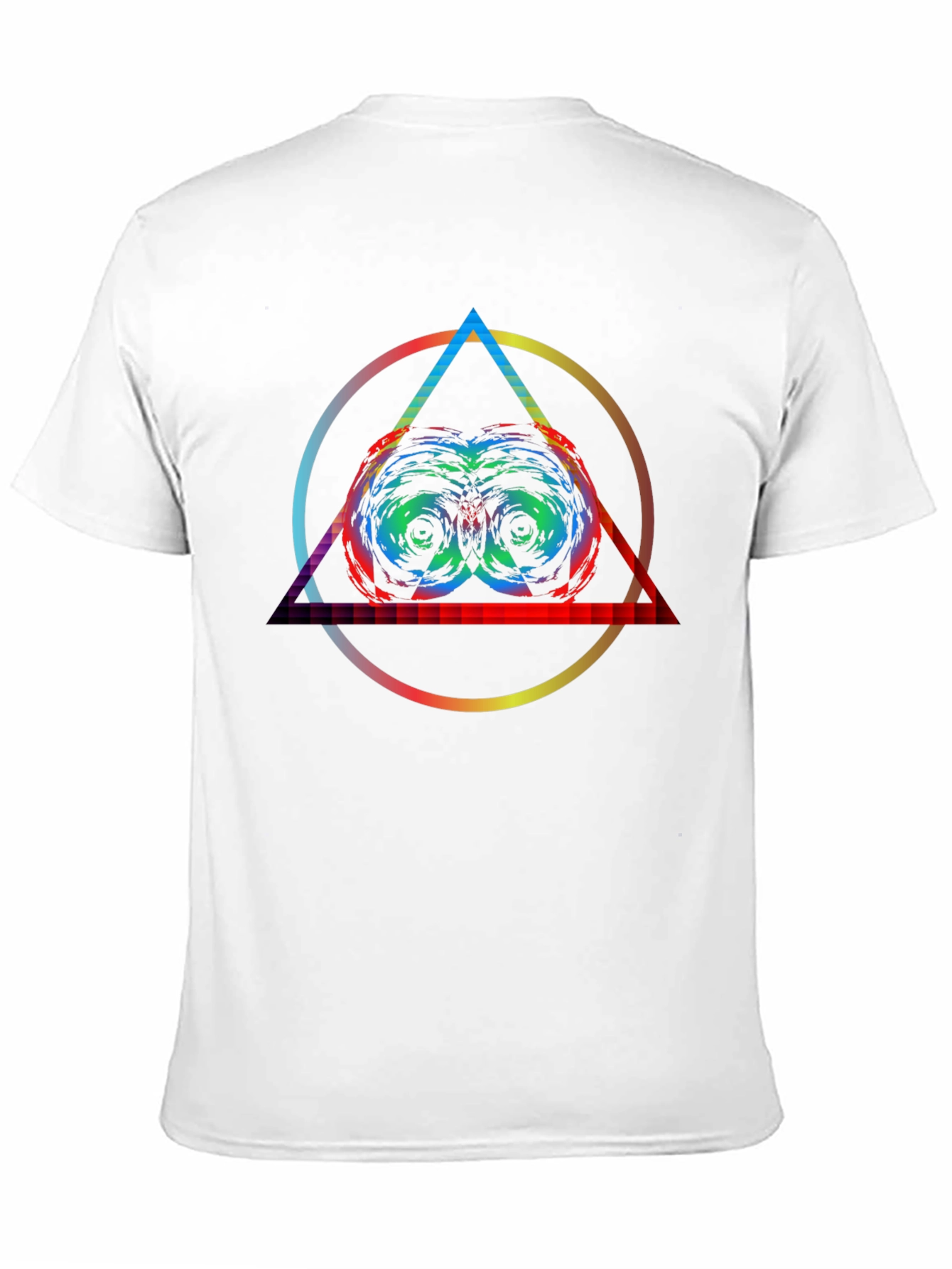 Black Psychedelic Owl Eye T-Shirt - Colorful Graphic Tee view 11