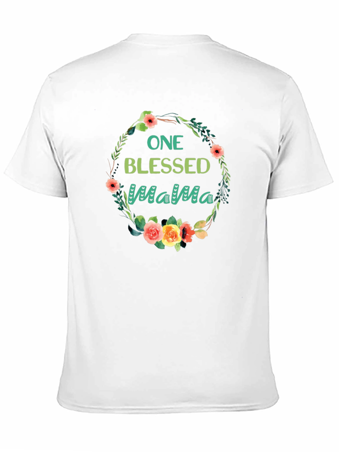 Black One Blessed Mama T-Shirt view 11