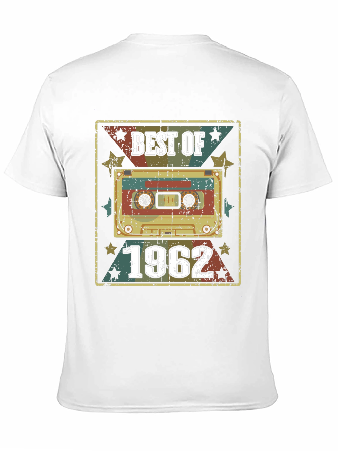 Black Best of 1962 Retro Cassette Graphic T-Shirt view 11