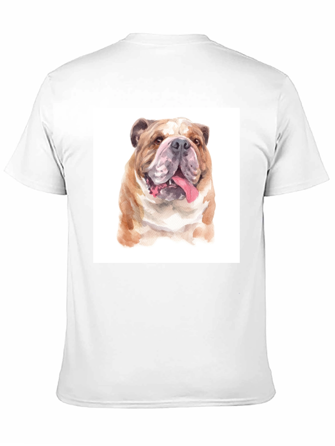 Black Bulldog Watercolor Graphic Tee - Black Cotton Blend view 11