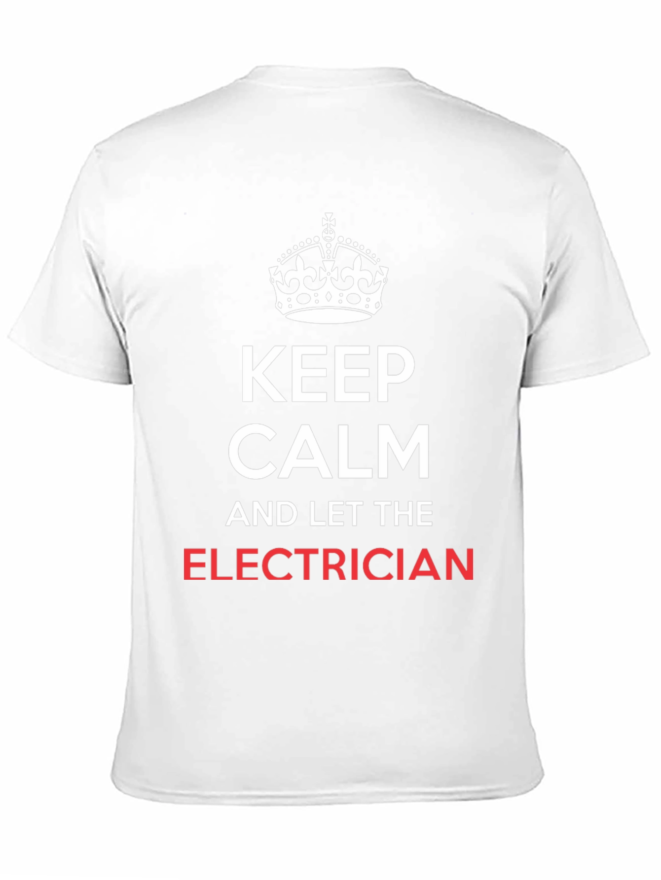 Black Keep Calm Electrician T-Shirt - Funny Electrician Gift view 11