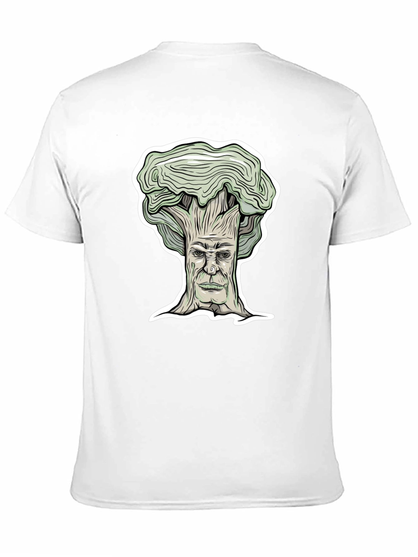 Black Tree Face Graphic Tee - Unique Design T-Shirt view 11