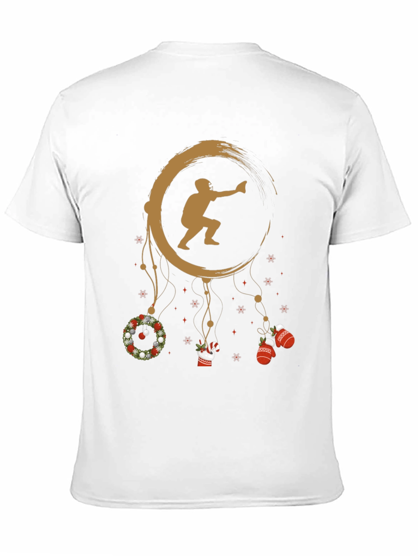 Black Festive Baseball Dreamcatcher T-Shirt view 11