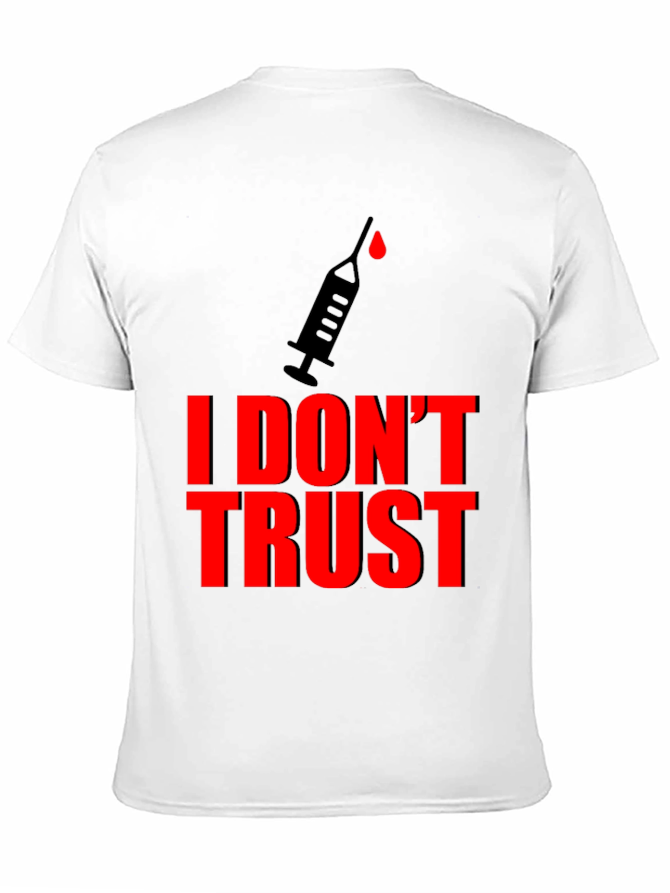 Black I Don't Trust Graphic Tee - Conspiracy Statement T-Shirt view 11