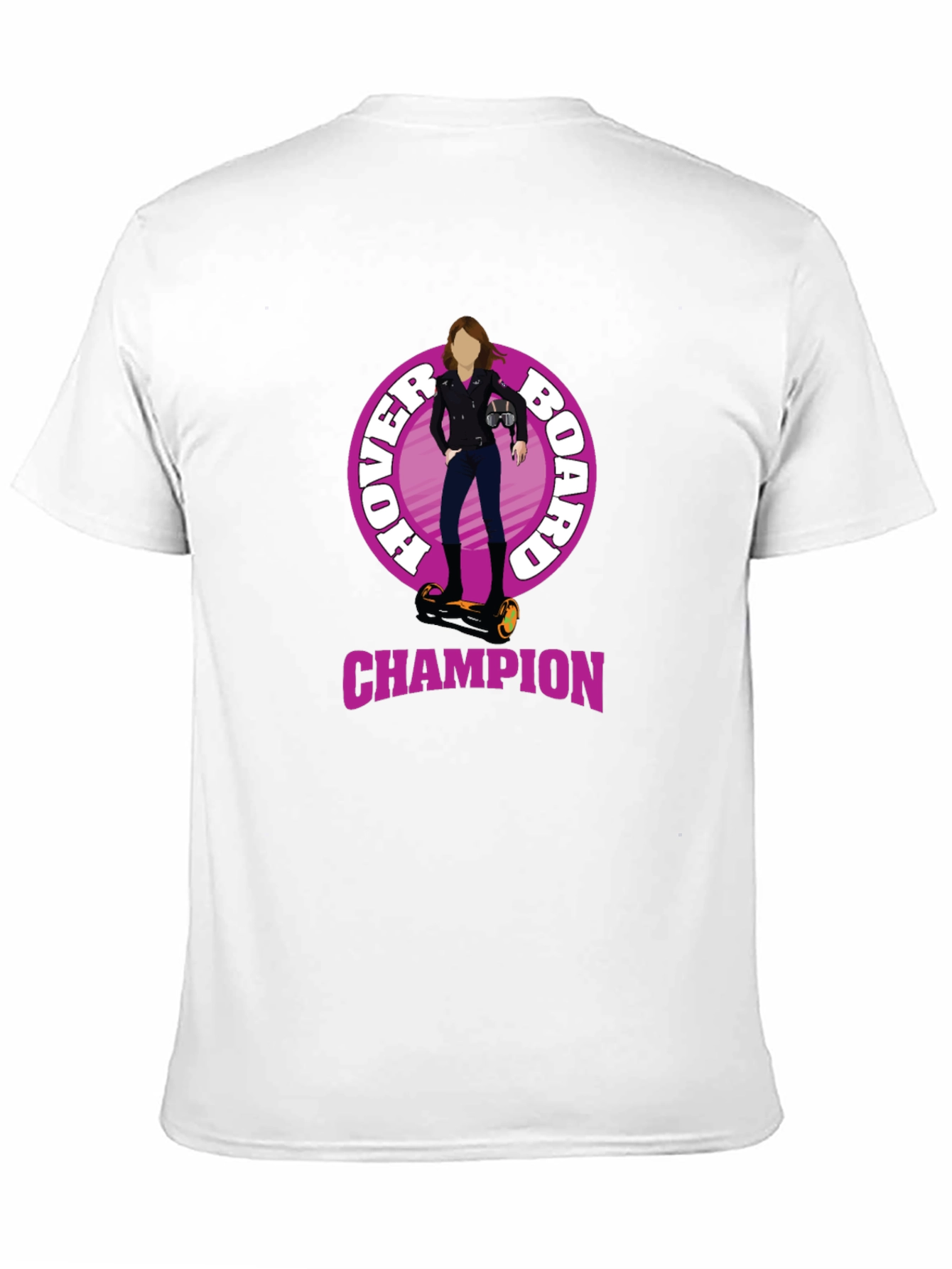 Black Hoverboard Champion Graphic Tee - Unique Design view 11
