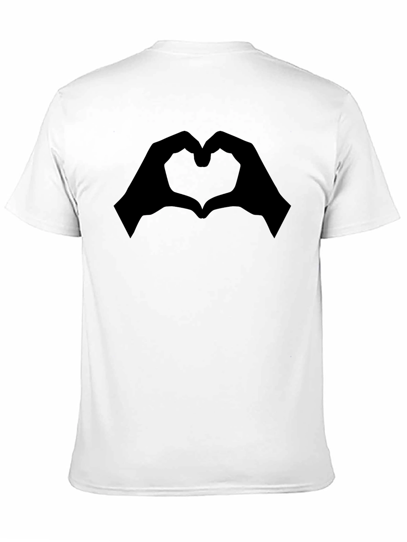 Black Heart Hands Graphic Tee - Modern Black T-Shirt view 11