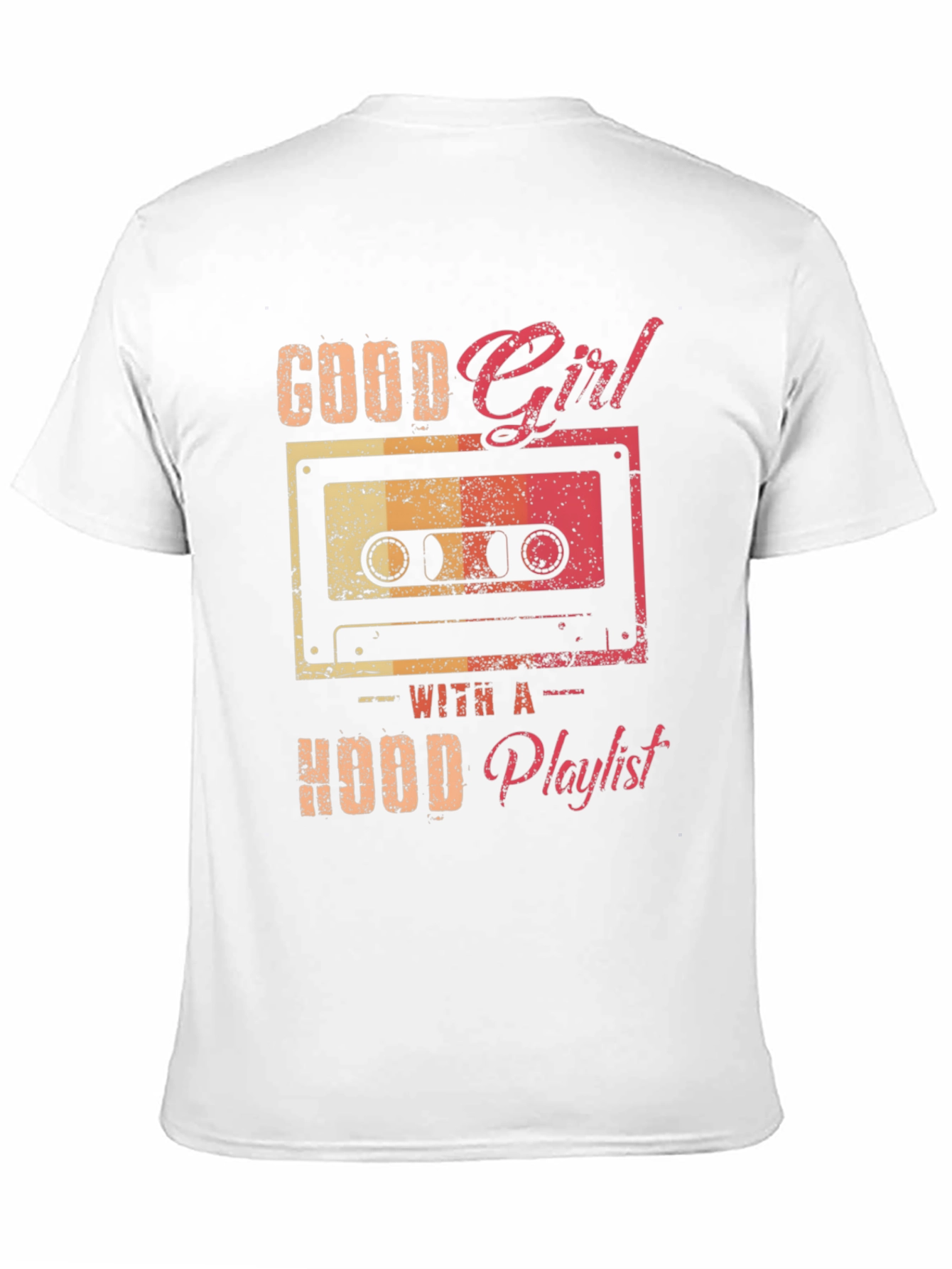 Black Good Girl Hood Playlist Graphic Tee view 11