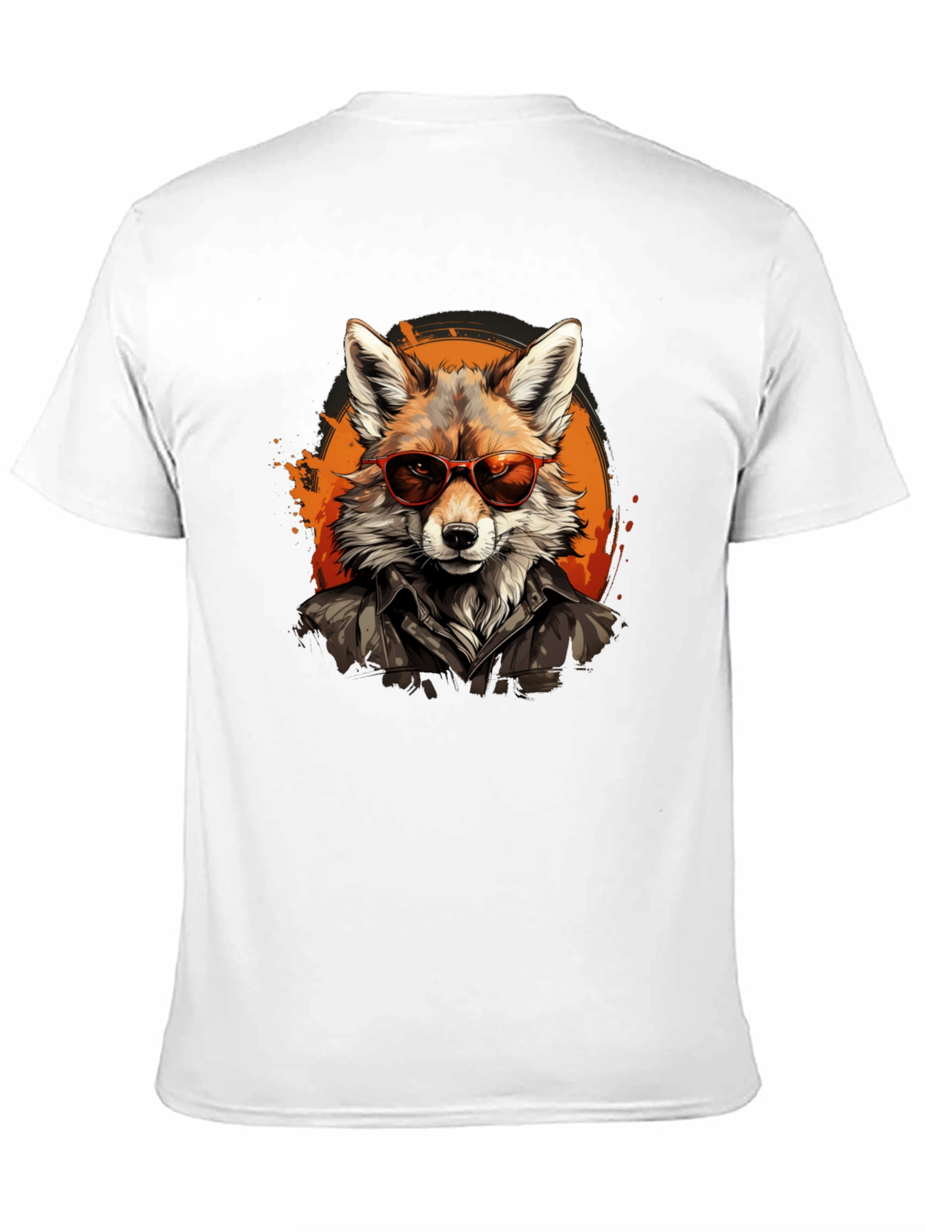 Black Cool Fox Graphic Tee - Trendy Animal T-Shirt view 11