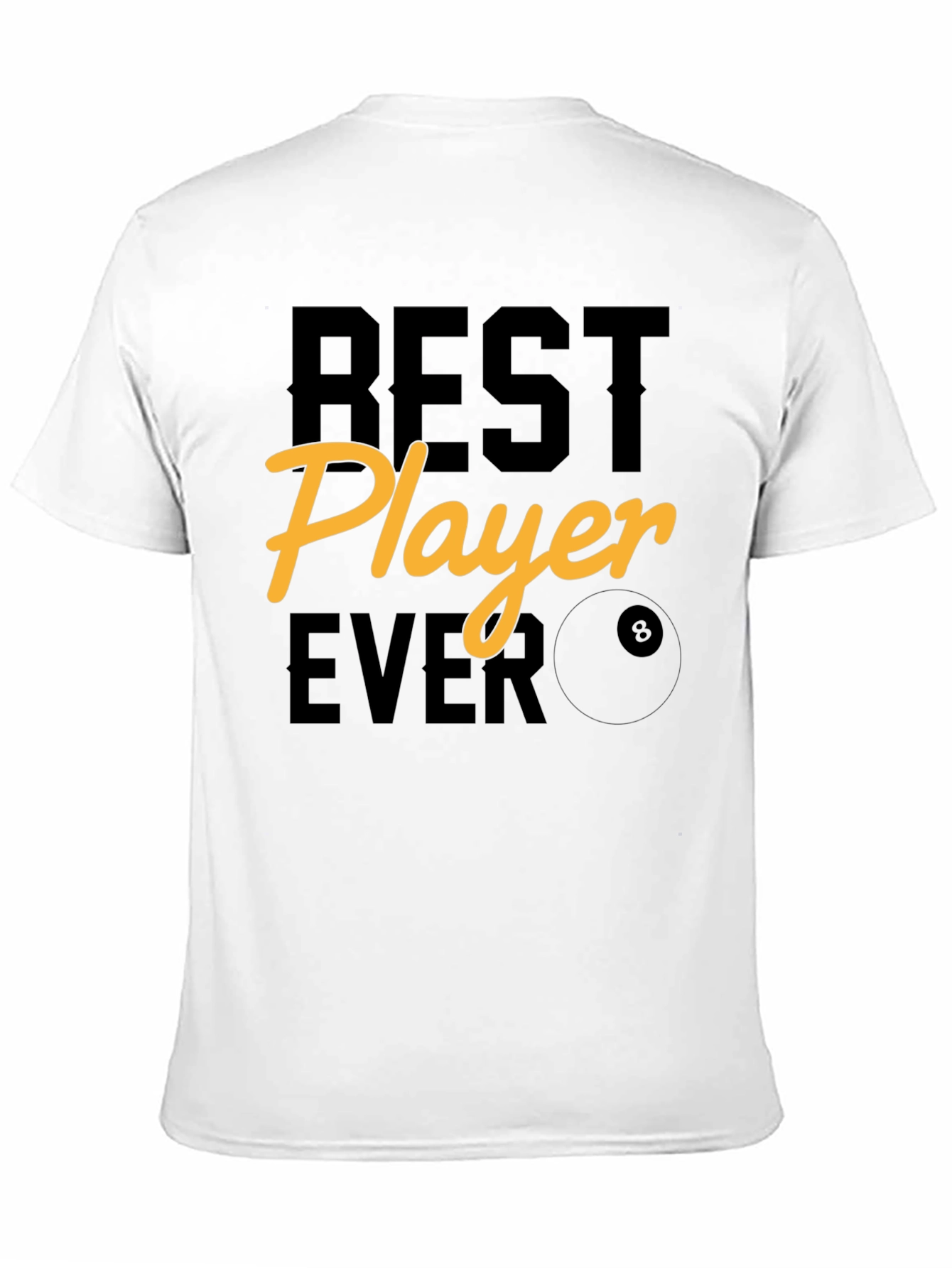 Black Best Player Ever Graphic Tee - Billiards T-Shirt view 11