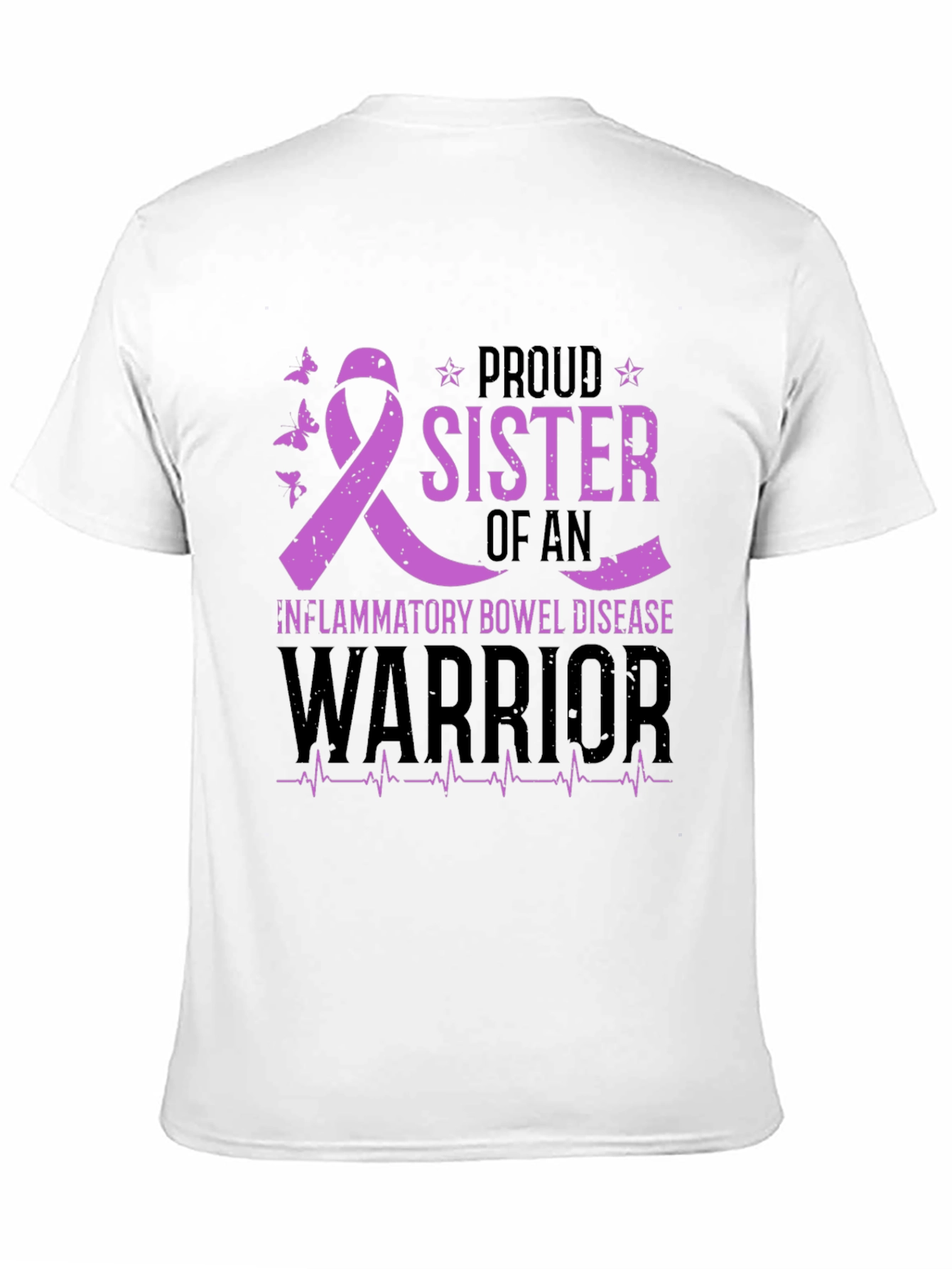 Black Proud Sister Inflammatory Bowel Disease Awareness T-Shirt view 11