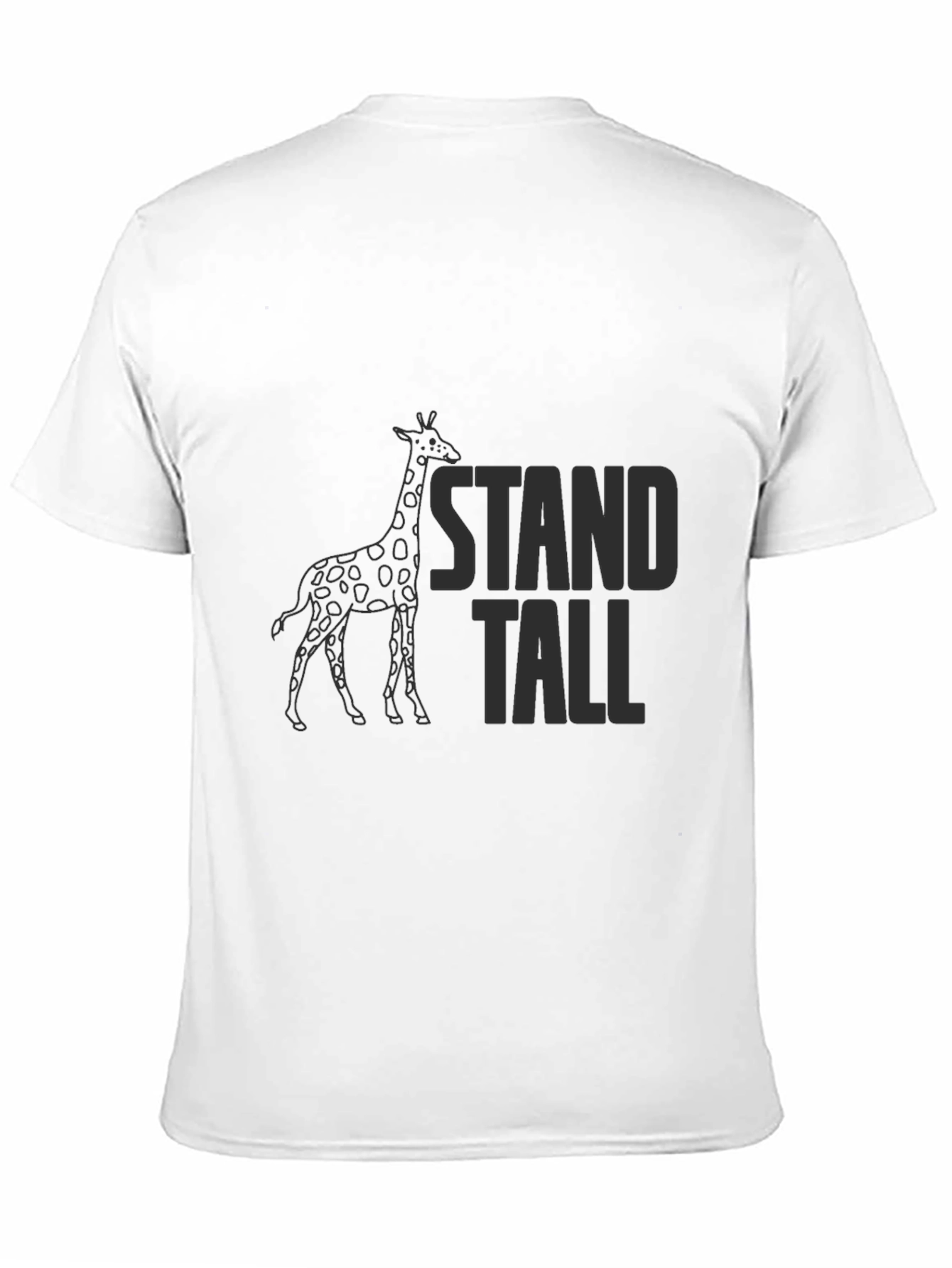 Black Stand Tall Giraffe Graphic Tee - Black view 11