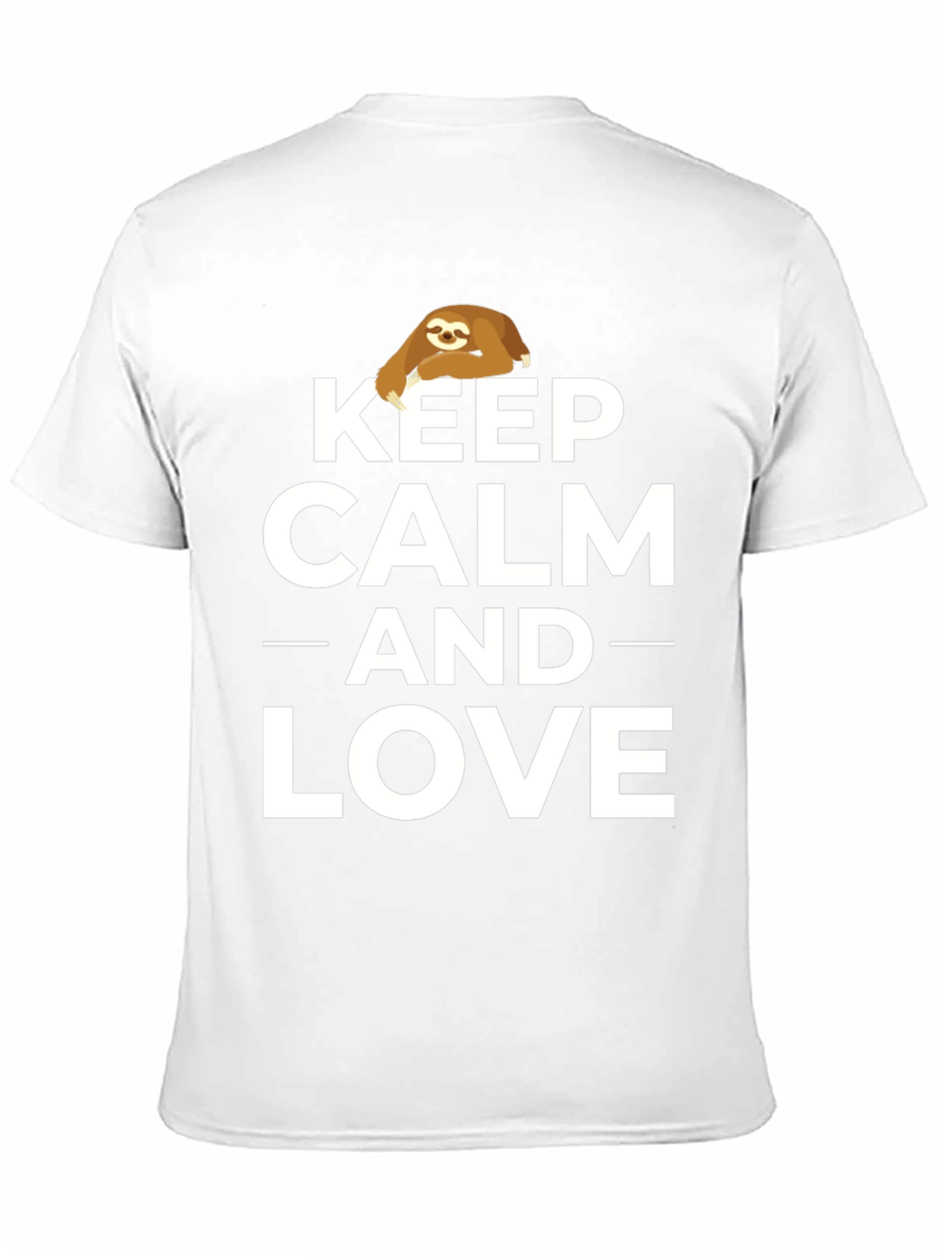 Black Keep Calm and Love Sloths Graphic Tee view 11