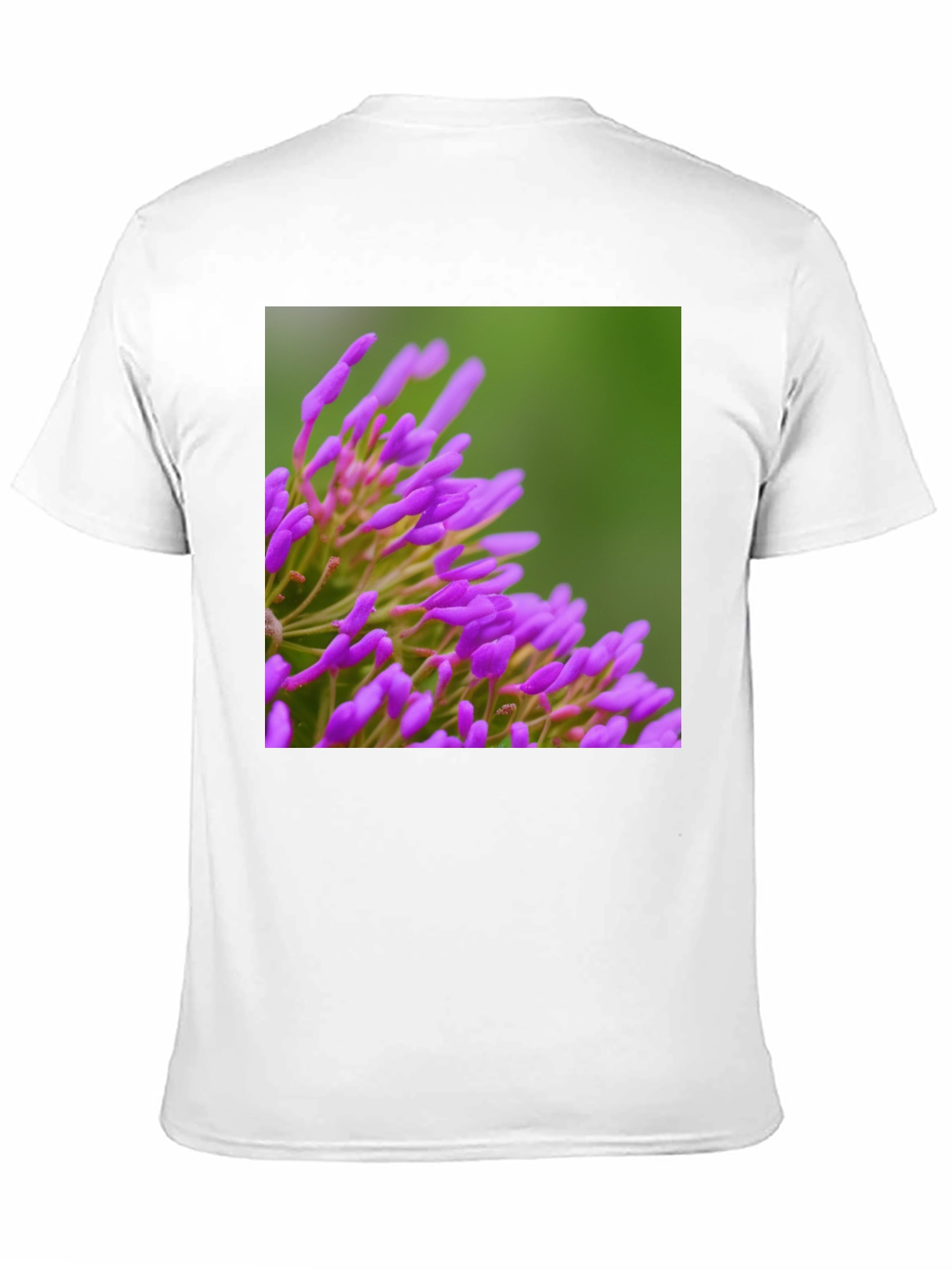 Black Purple Floral Print Black T-Shirt view 11