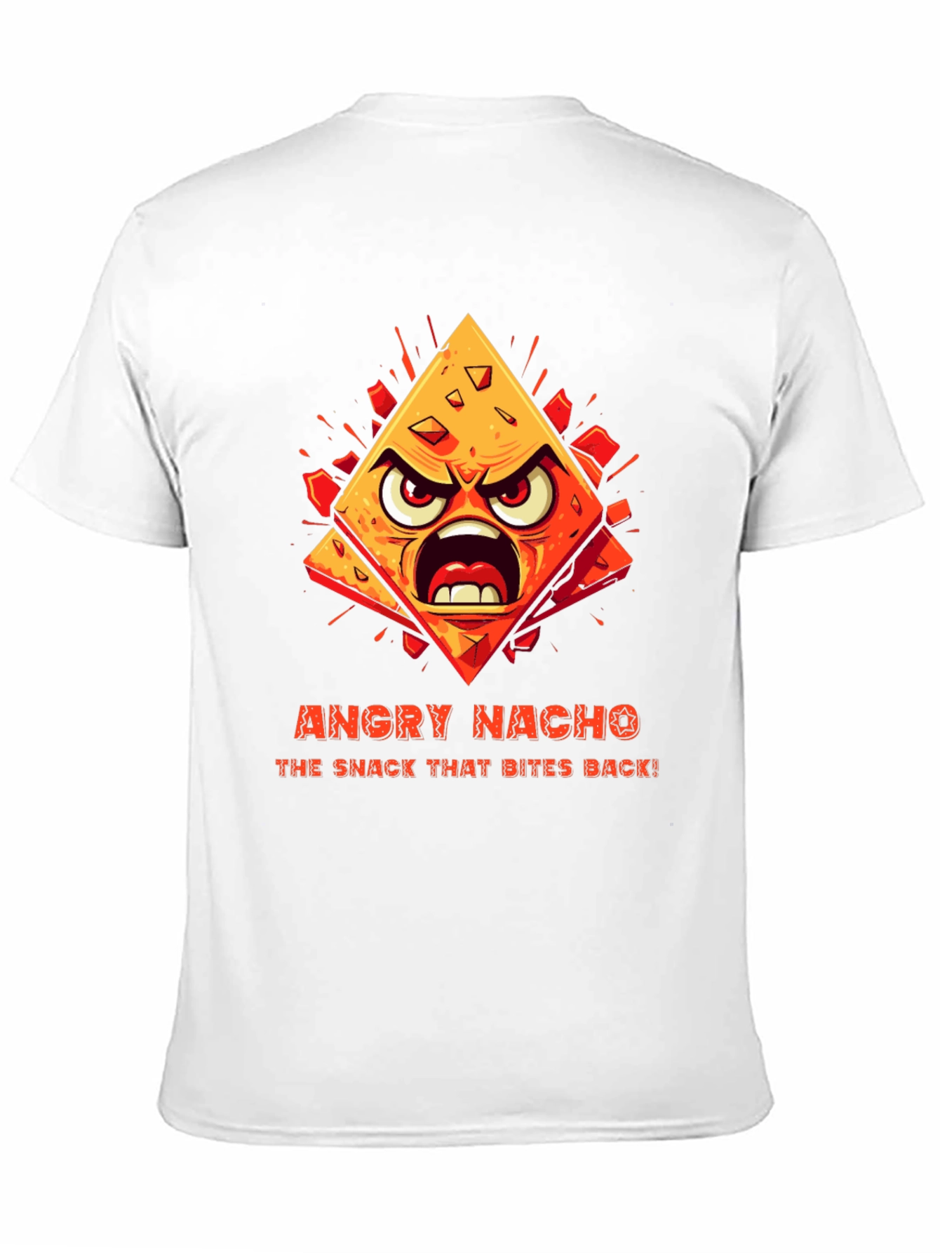 Black Angry Nacho Bite Back Black T-Shirt view 11