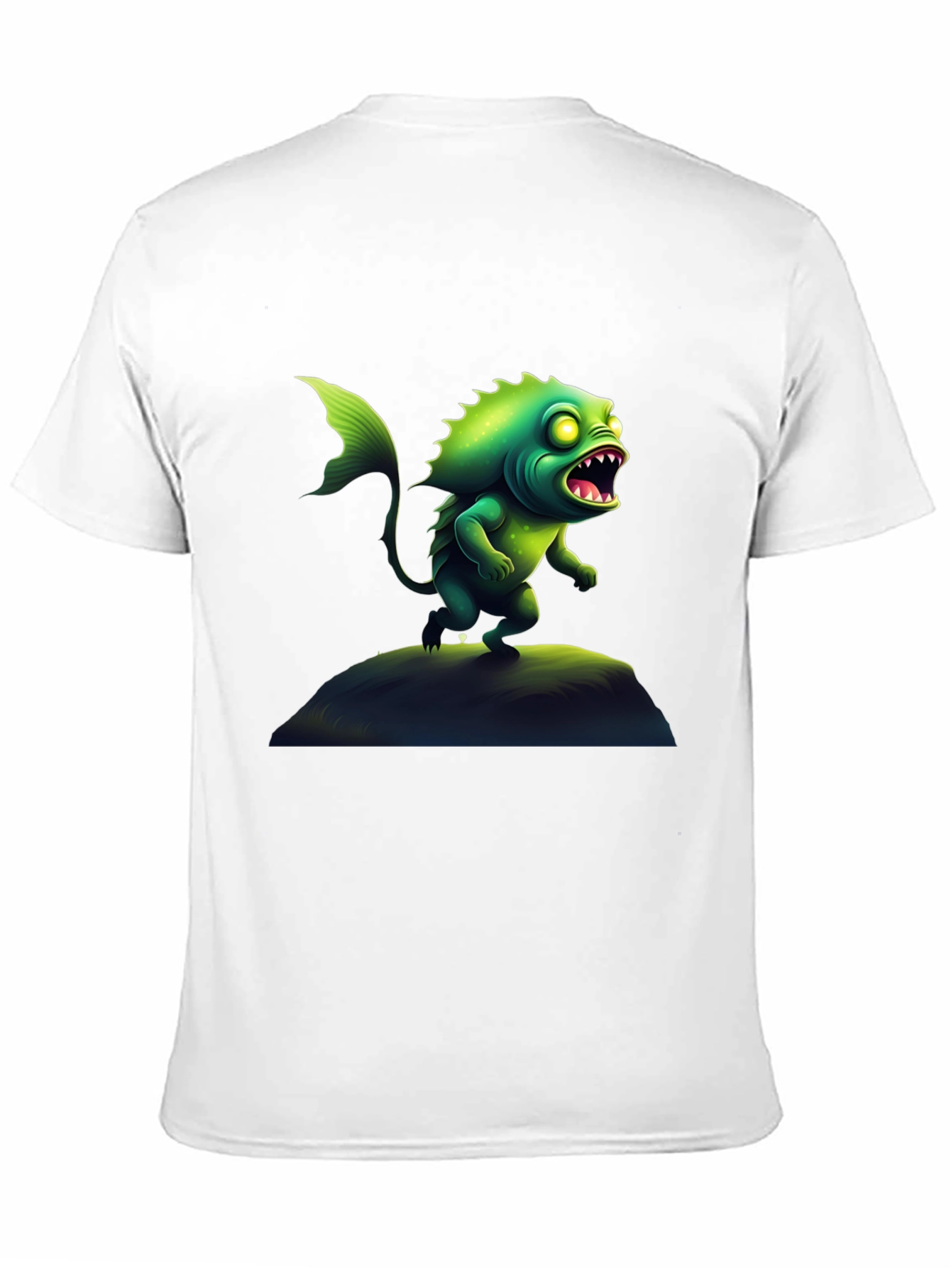 Black Monster Fish Graphic Tee - Unique Creature Design view 11