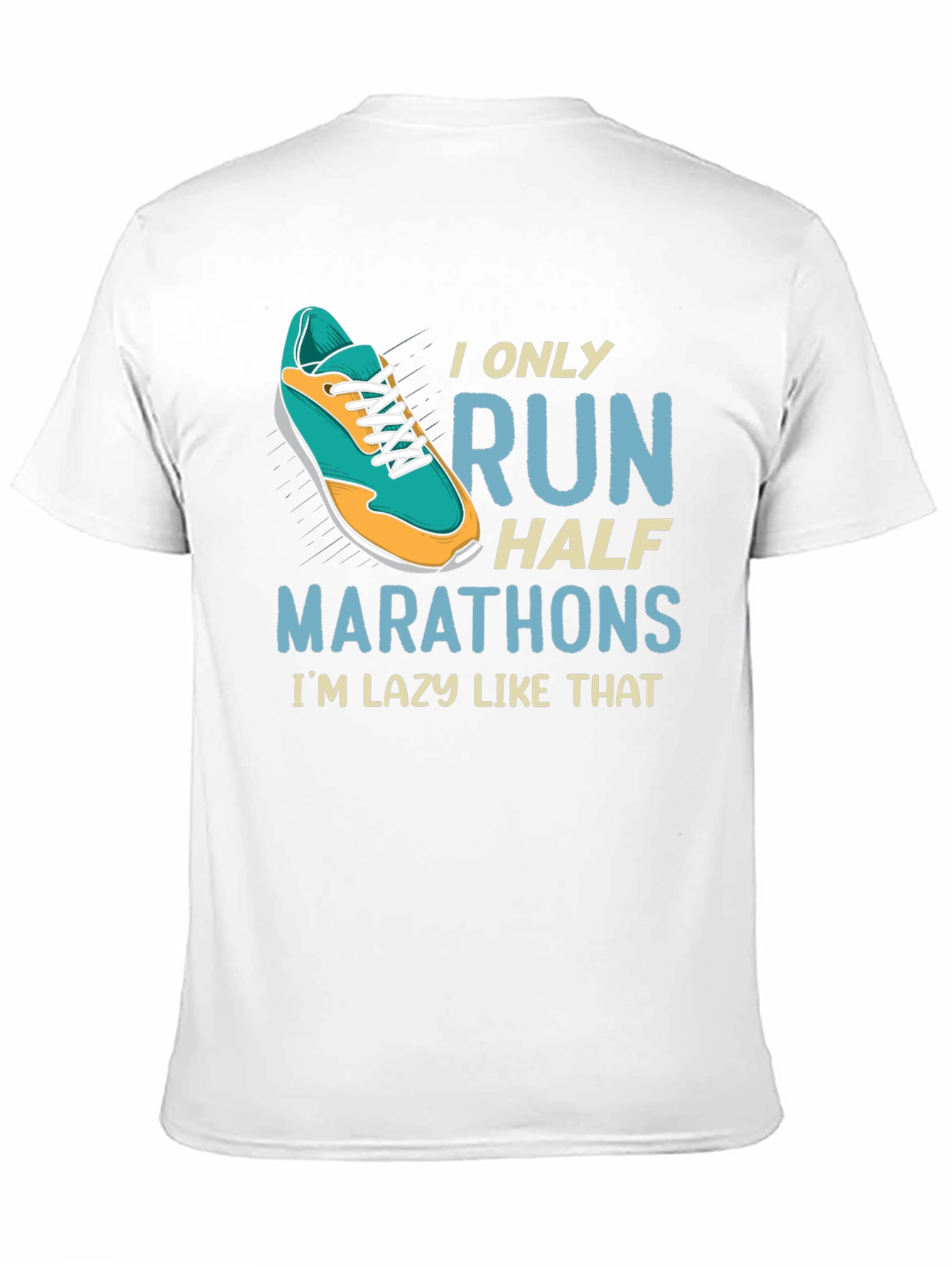 Black Funny Half Marathon Running T-Shirt view 11