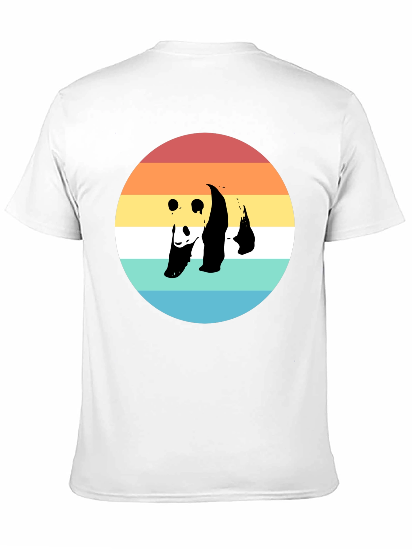 Black Panda Sunset Graphic Tee - Trendy Casual Shirt view 11