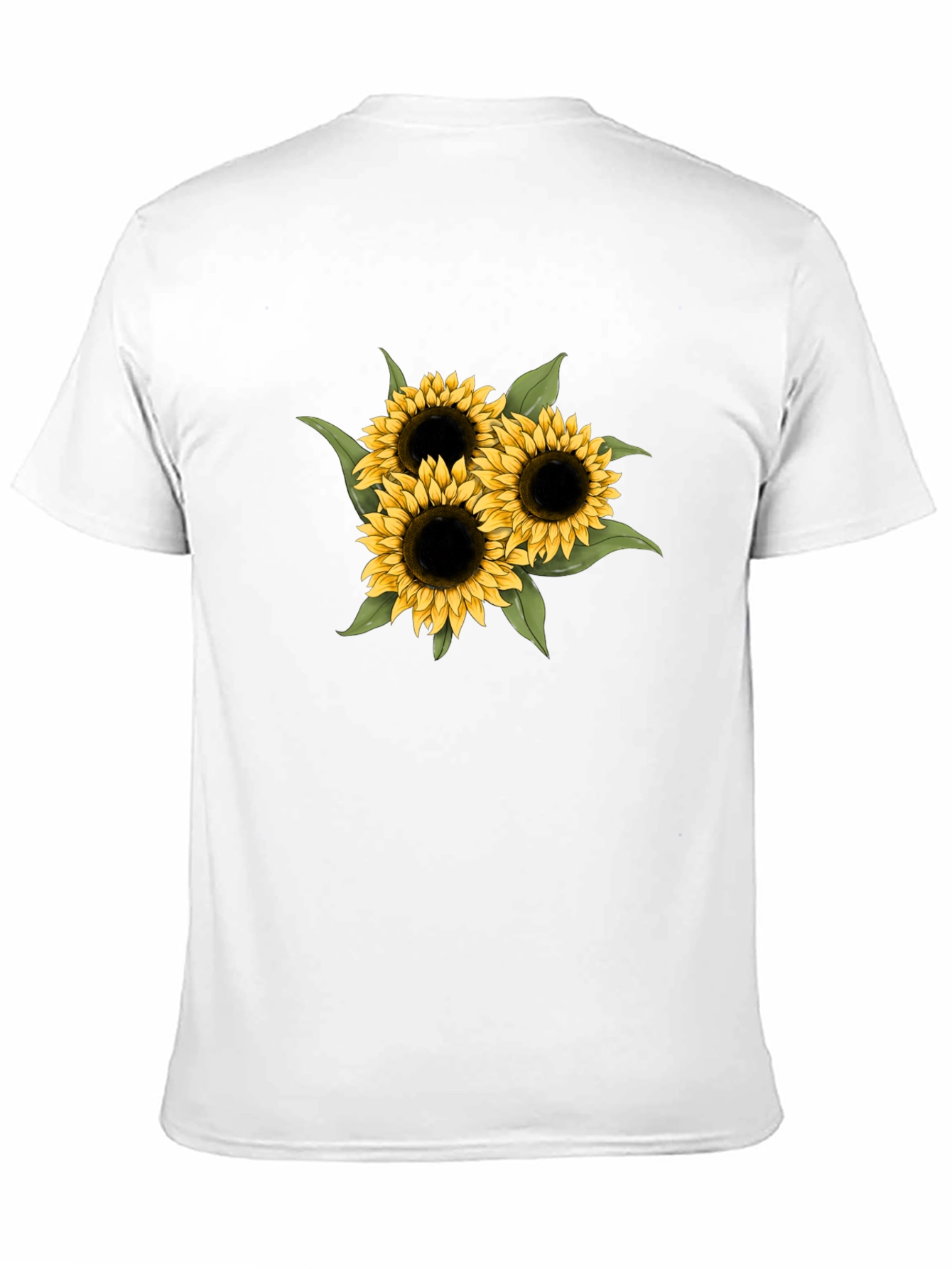 Black Sunflower Graphic Tee - Black Cotton Casual T-Shirt view 11