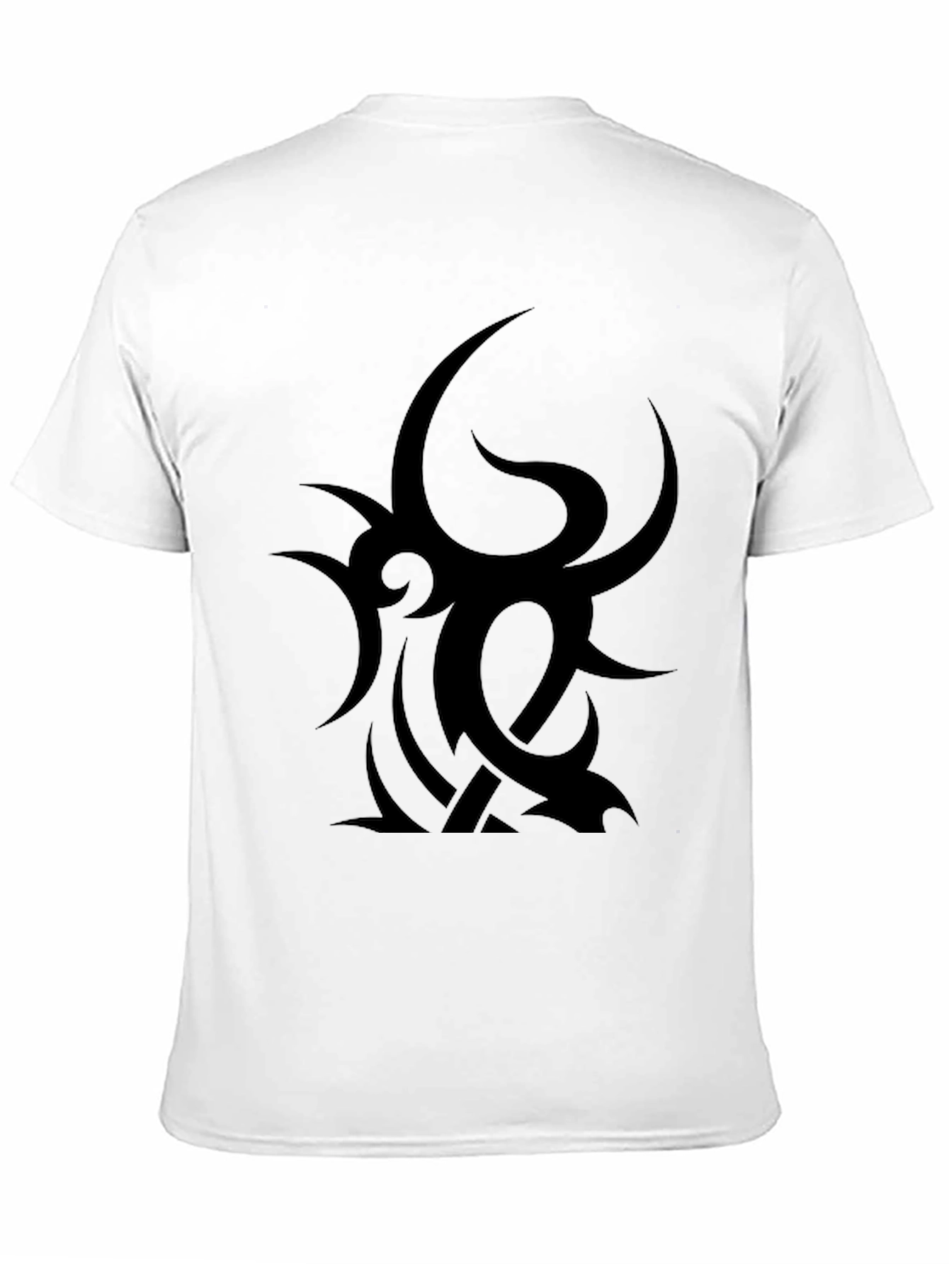 Black Tribal Graphic Black Tee - Bold & Edgy Style view 11