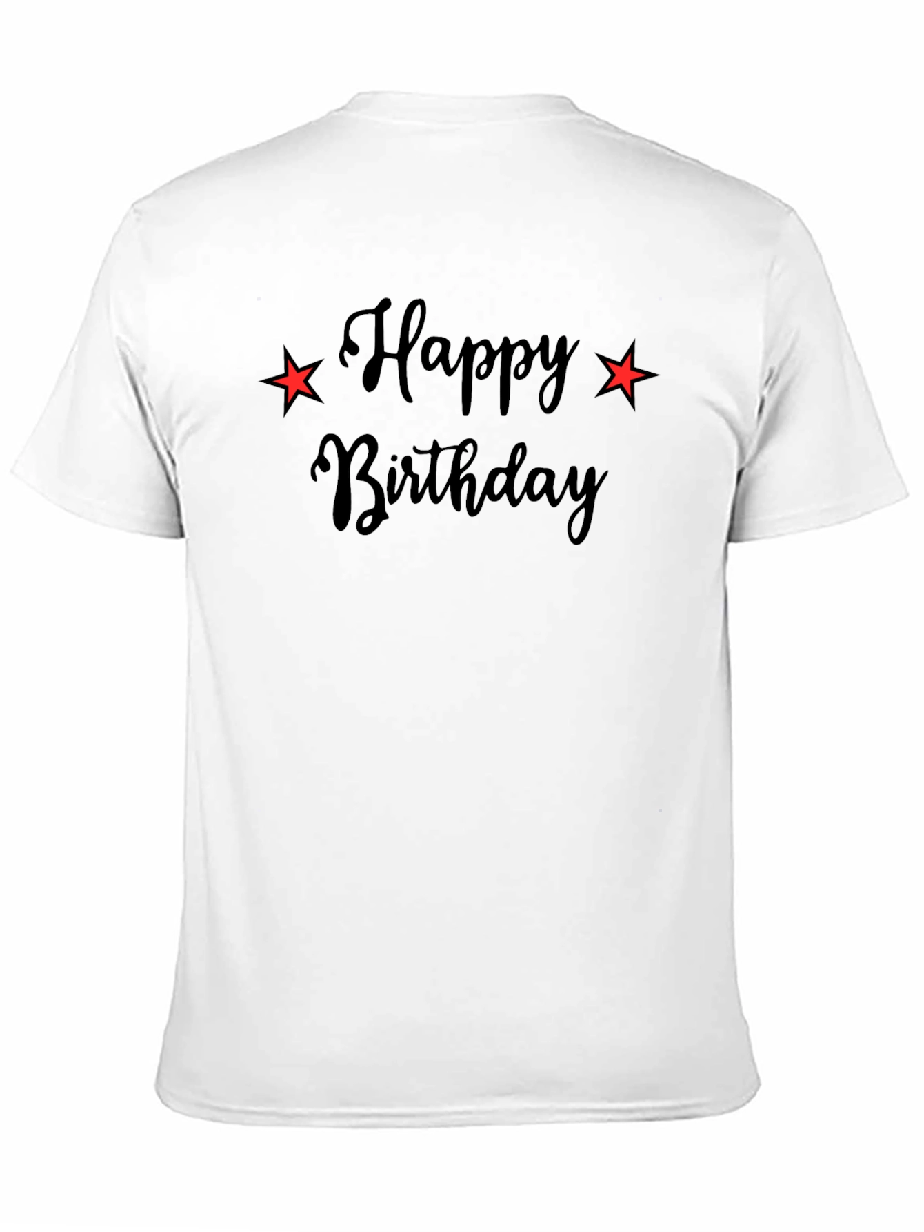 Black Happy Birthday T-Shirt: Starry Celebration Tee view 11