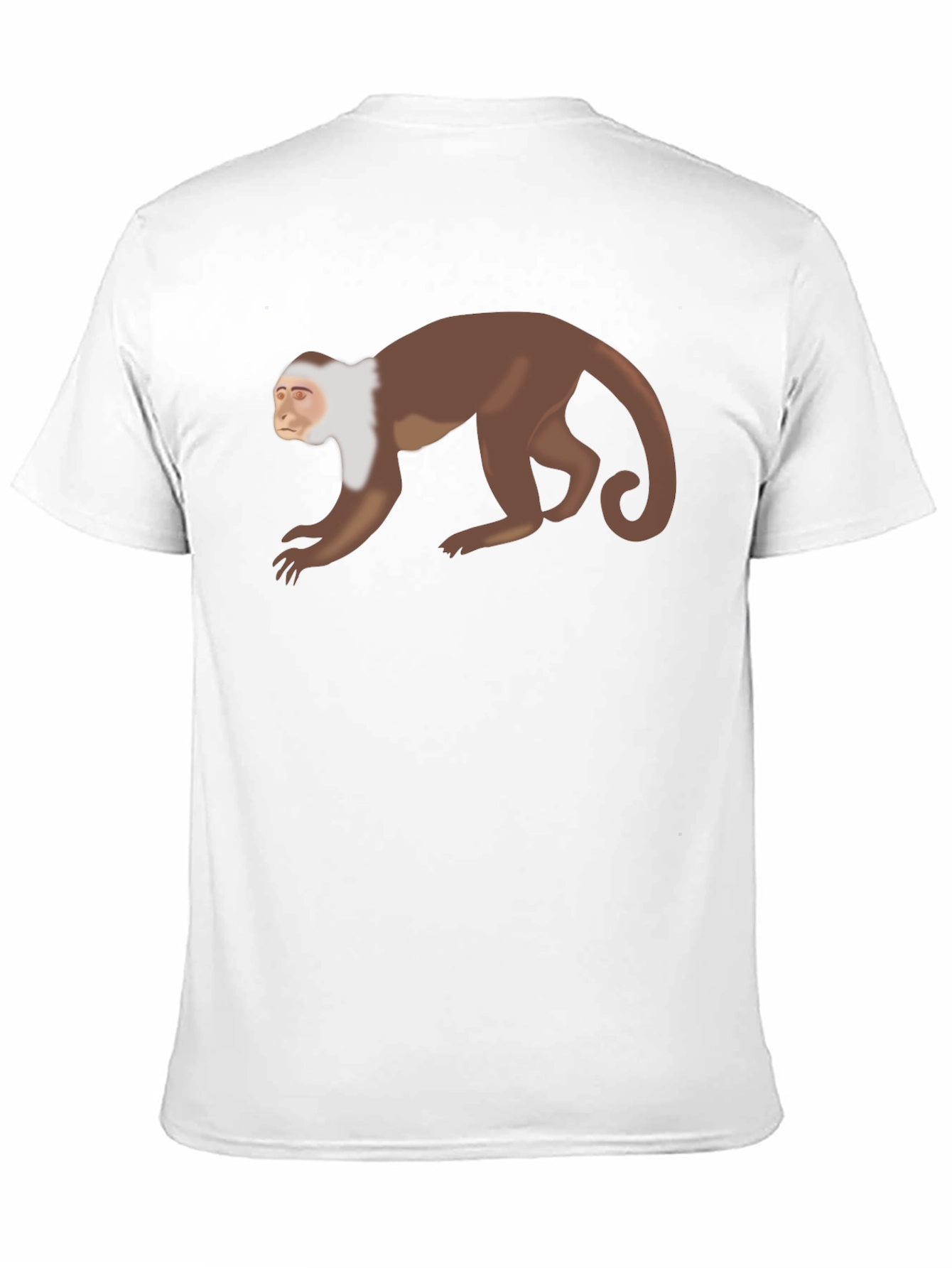 Black Capuchin Monkey Graphic T-Shirt - Unisex Black Tee view 11
